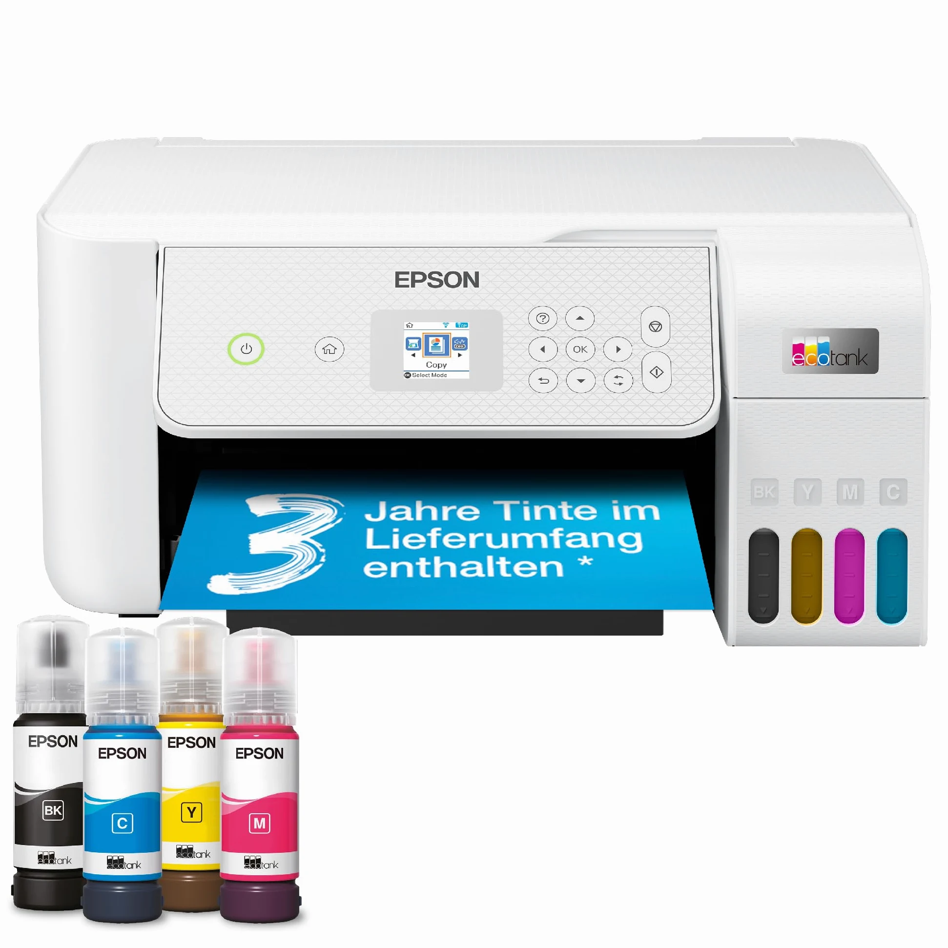 EcoTank ET-2876 Imprimante Multifonction A4 à réservoir d'encre Wi-FI avec Un Stock d'encre jusqu'à 3 Ans