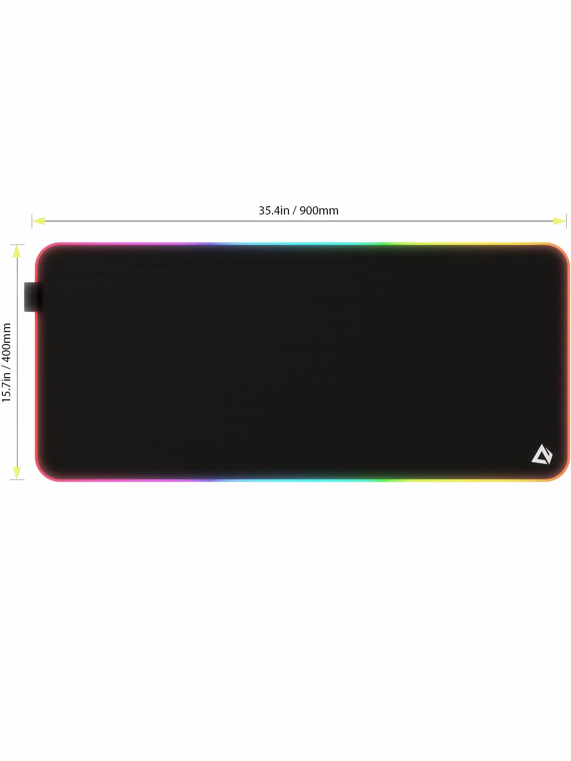 Tapis de Souris de Jeu RGB XXL 900x400x4 mm, 7 Couleurs LED, 11 Modes, Surface Imperméable, Base Antidérapante