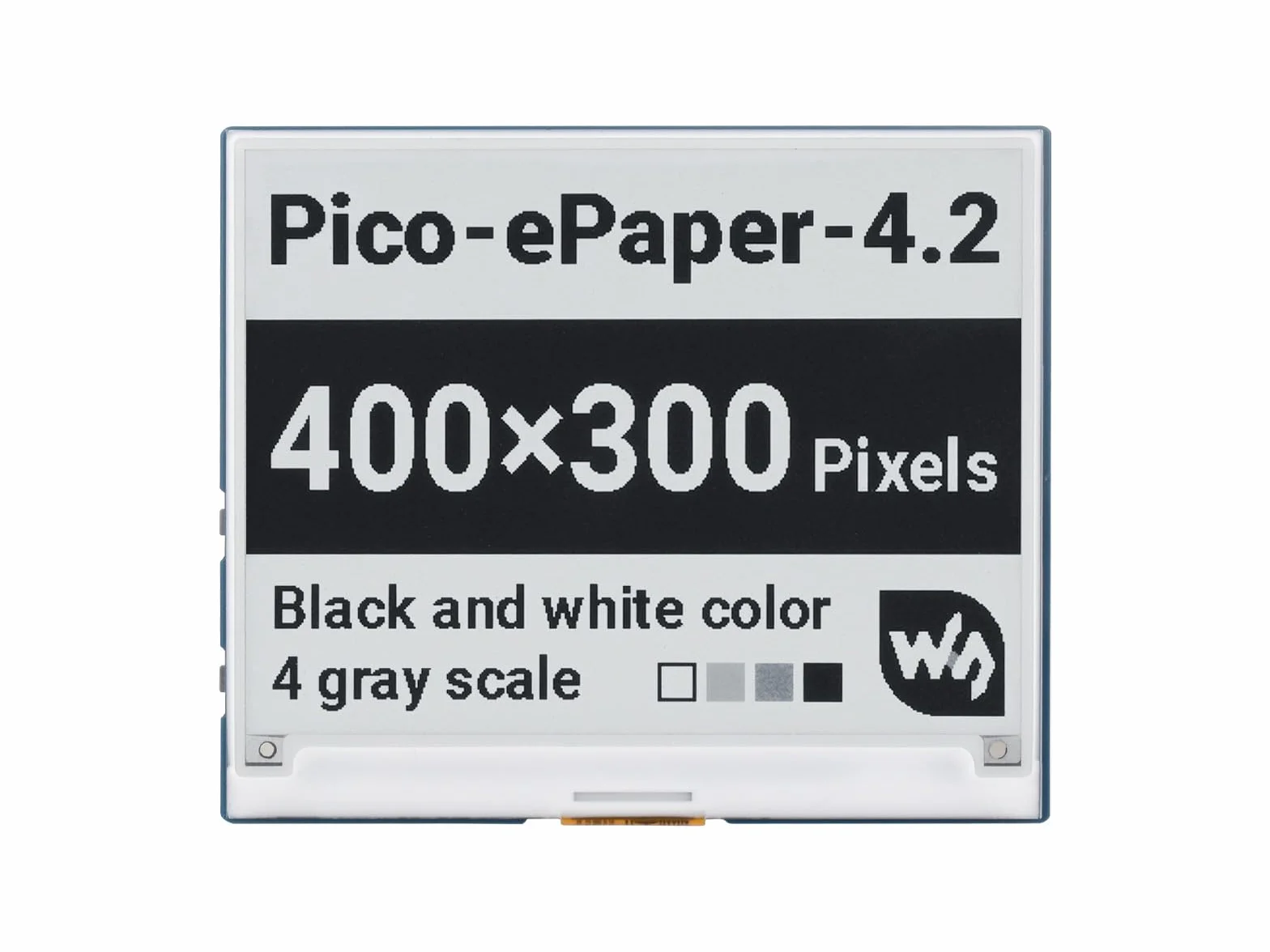 Waveshare 4.2inch E-Paper Display Module 400x300 Pixels Black/White SPI Interface for Raspberry Pi Pico