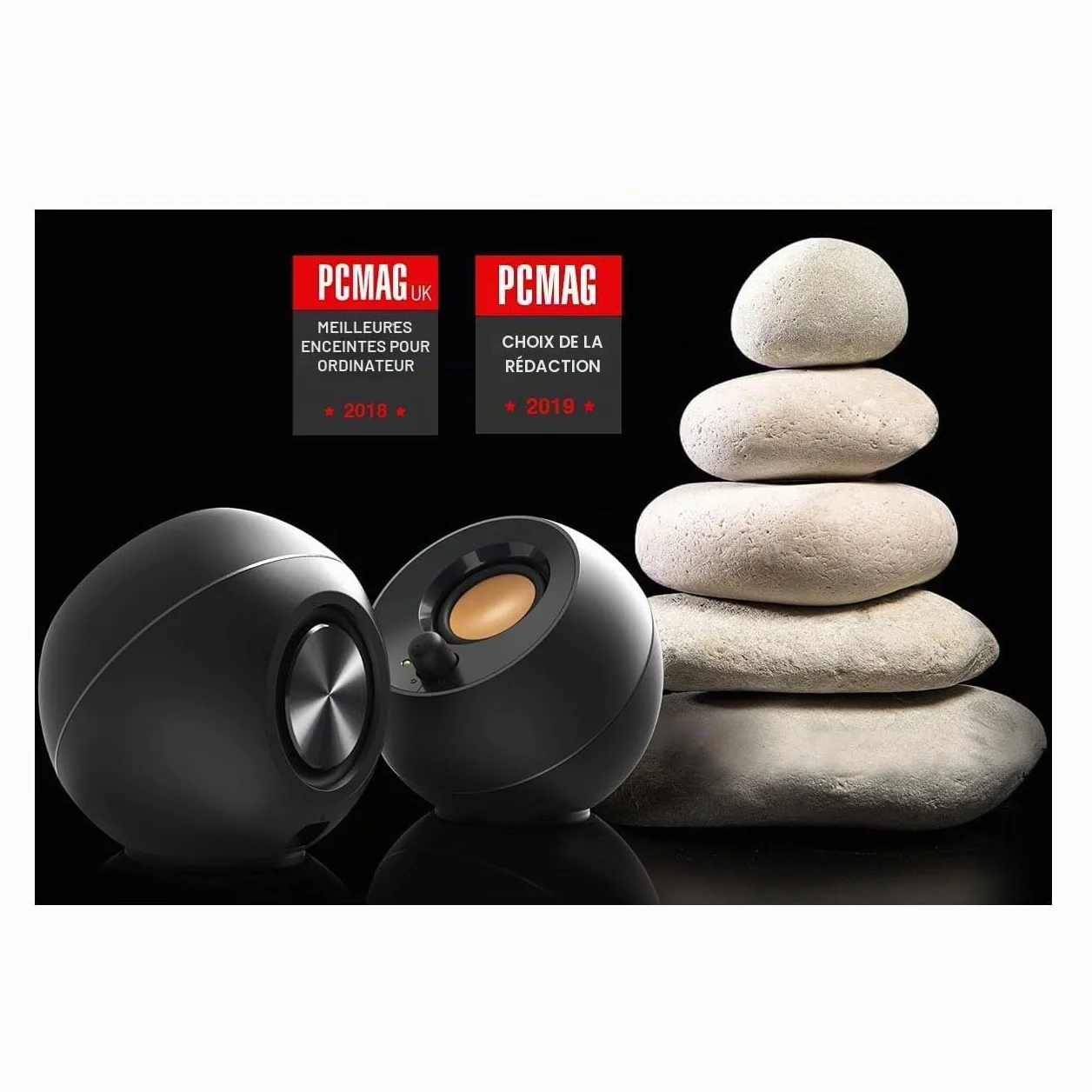 Creative Labs Pebble 4.4W Noir haut-parleur 2.0 canaux fil 3,5 mm 100-17000 Hz