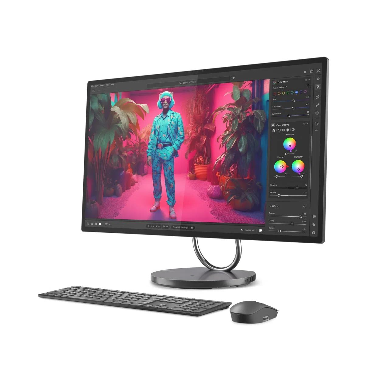 Lenovo Yoga AIO 32ILL10 Intel Core Ultra 7 258V 80 cm (31.5") 3840 x 2160 Pixels PC All-in-One 32 Go LPDDR5x-SDRAM 1 to SSD NVIDIA GeForce RTX 4050 Windows 11 Pro Wi-FI 7 (802.11be) Gris