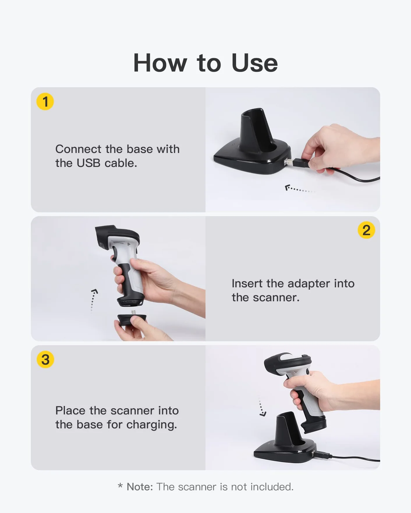 Inateck Base de Chargement pour Scanner de Codes-Barres BCST-60 BCST-70 BCST-73 P6 P7