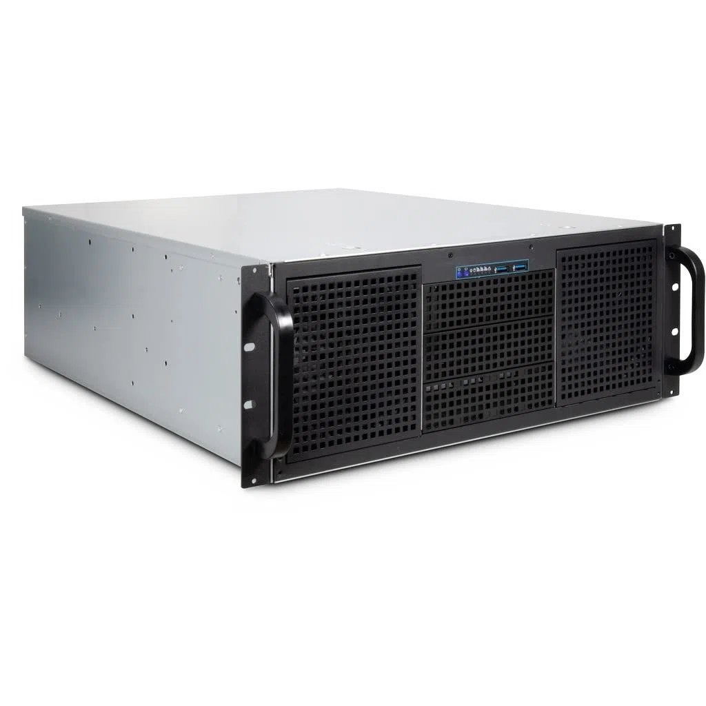 InteR-Tech 4u 40255 Supporto Nero, Grigio (inteR-Tech Ipc 4U-40255 - RacK-Monterb)