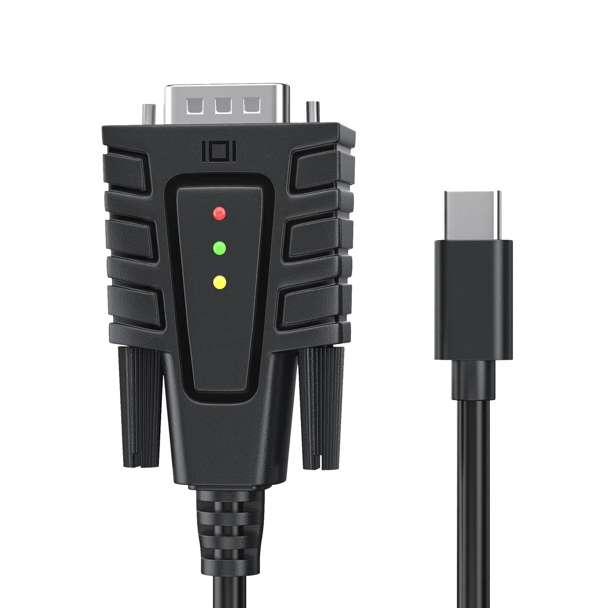 DriverGenius SerialEdgeX Série | USB-C à Série/RS232 Câble Adaptateur (1-Port) – 3 x LED (TX, RX, PWR) – Compatible avec Windows 11, macOS 15【USB232A-B-C, 6 Pièces/Paquet】