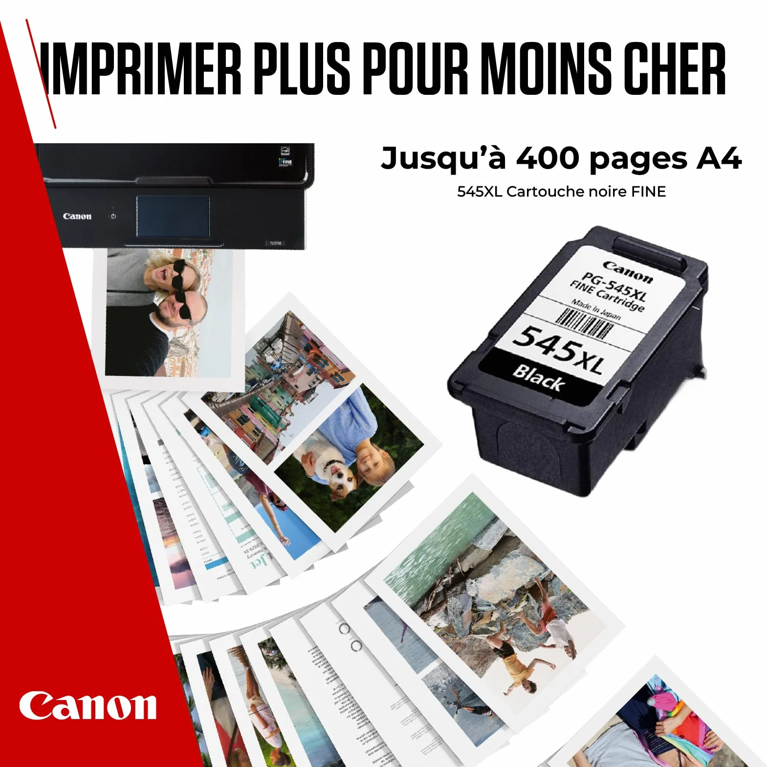 Canon PG-545XL Cartouche d'encre Noire Haut rendement 400 Pages