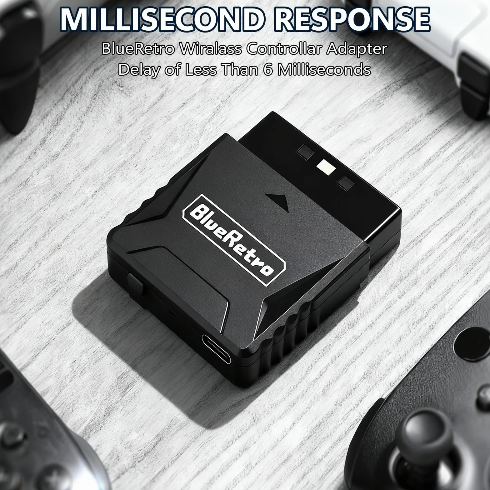 Adaptateur Retro PS1 PS2 Windows Récepteur Manettes PS5 PS4 PS3 Xbox One Switch Pro Series X/S Firmware Upgrade Dual-Mode BT Keymap