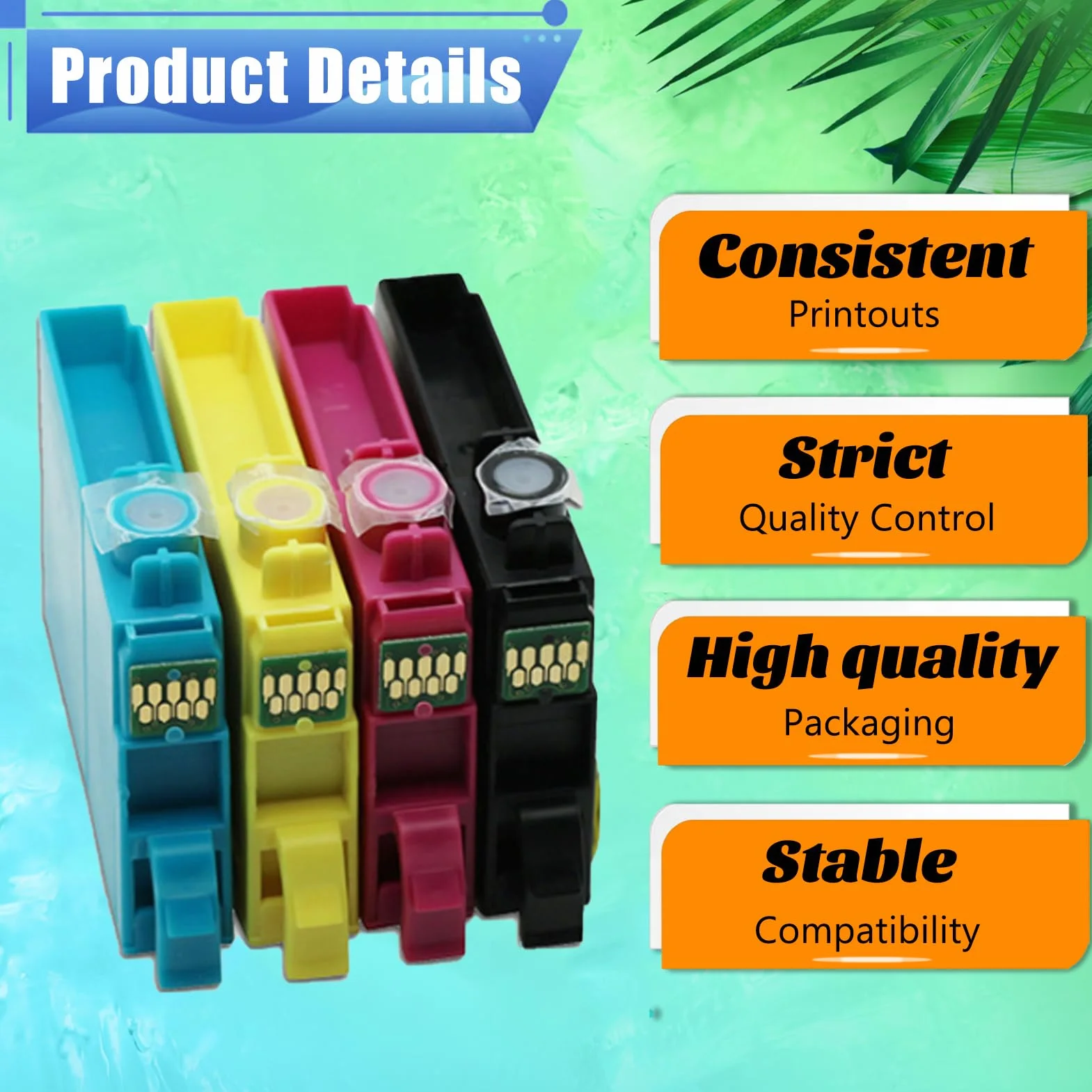 Cartouches d'encre EPSON T2991 T2992 T2993 T2994 Compatibles pour XP-235 XP-245 XP-247 XP-332 XP-335 XP-342 XP-345 XP-432 XP-435 XP-442 XP-445 8 Pack