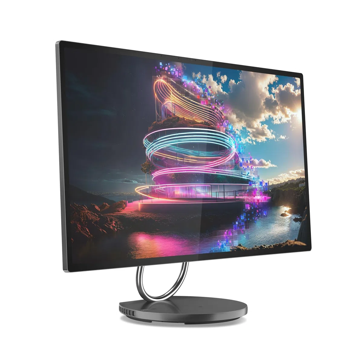 Lenovo Yoga AIO 32ILL10 Intel Core Ultra 7 258V 80 cm (31.5") 3840 x 2160 Pixels PC All-in-One 32 Go LPDDR5x-SDRAM 1 to SSD NVIDIA GeForce RTX 4050 Windows 11 Pro Wi-FI 7 (802.11be) Gris