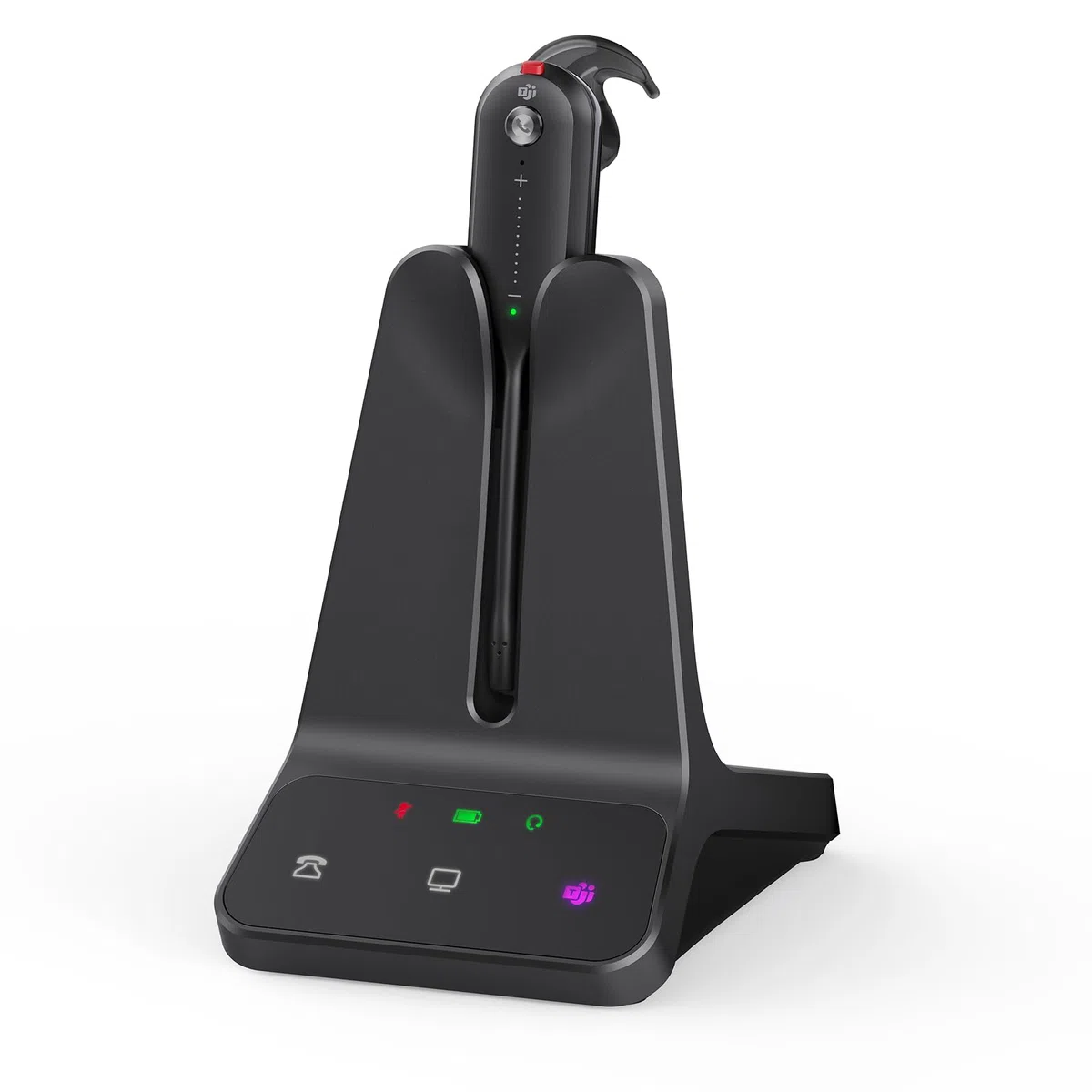 Yealink WH63 Wireless DECT Headset UC, Casque téléphonique de Bureau avec Microphone, portée sans Fil de 120 m, 8 Heures d'autonomie de Conversation, Port dans Les 3 Sens