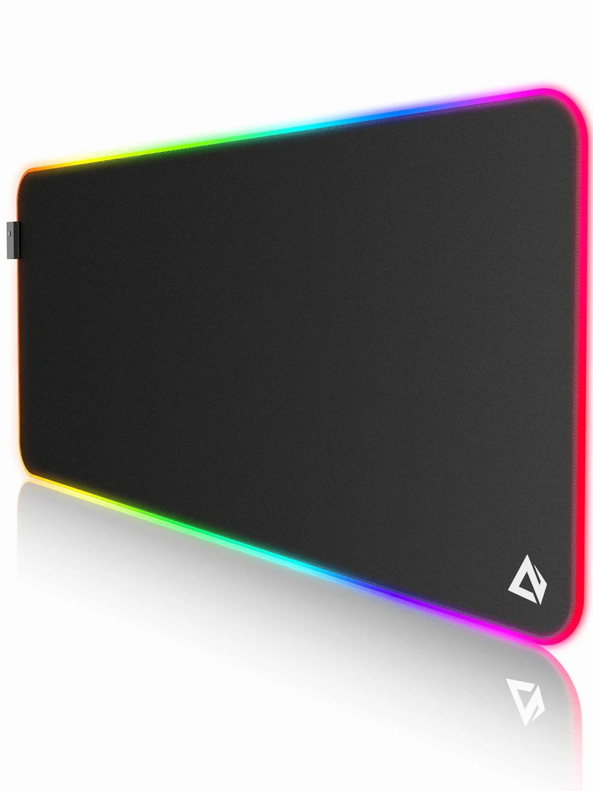 Tapis de Souris de Jeu RGB XXL 900x400x4 mm, 7 Couleurs LED, 11 Modes, Surface Imperméable, Base Antidérapante