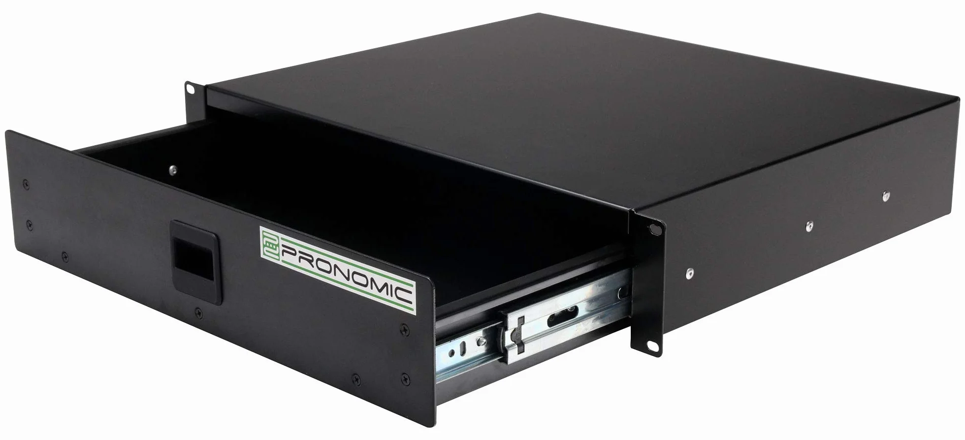 Pronomic RD-102 Tiroir de Rack 2 U (tiroir pour rack 19 pouces, Snaplock, tôle d'acier) noir
