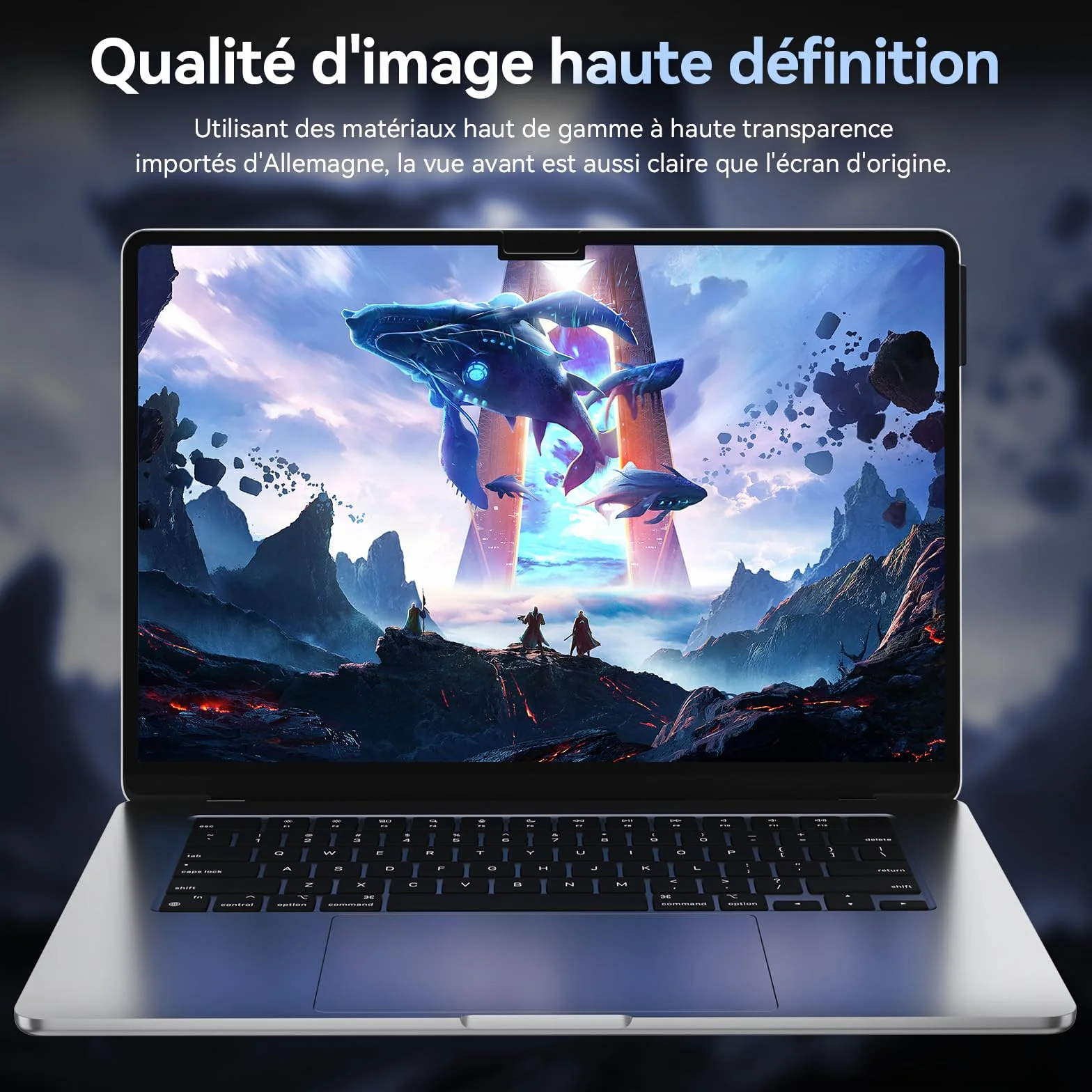 Filtre de Confidentialité MacBook Air 13.6 Pouces M2 M3 M4 M5 Amovible Anti Espion Lumière Bleue