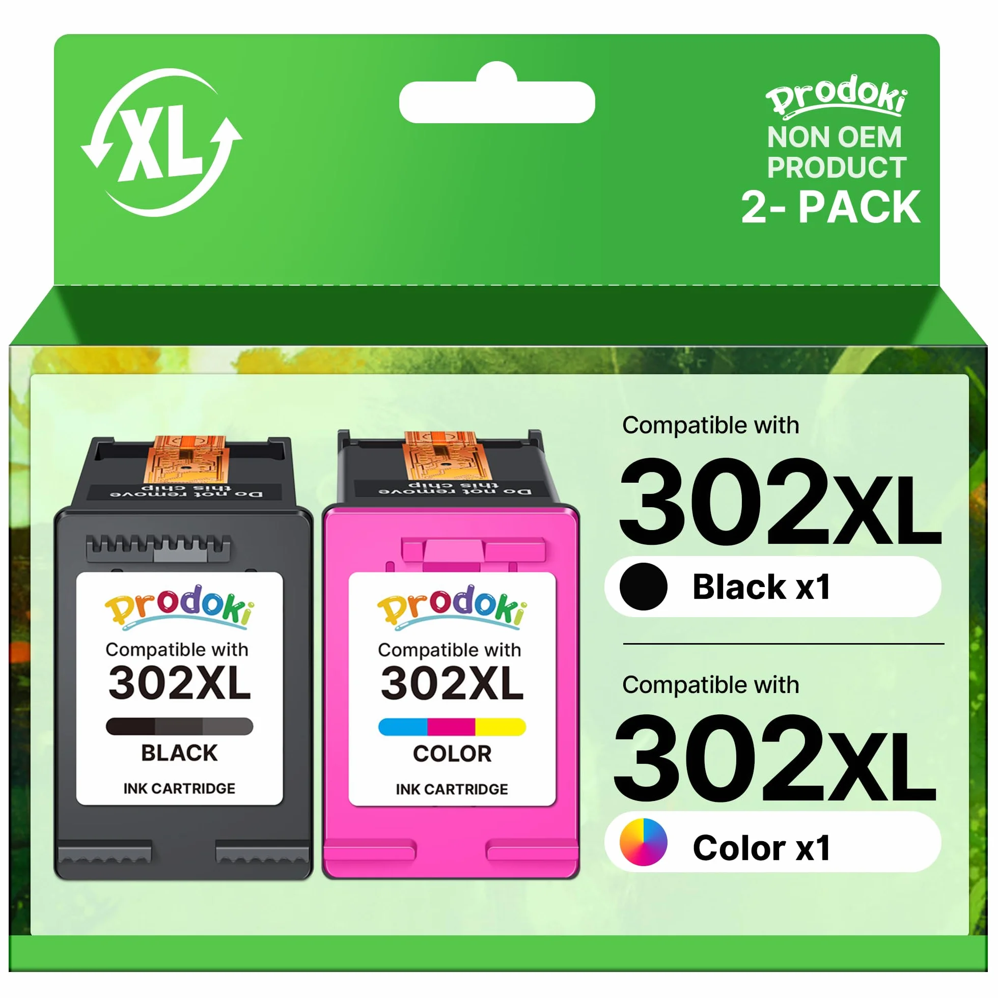 Cartouche Encre HP 302 XL Remplacement Noir et Couleur pour DeskJet 3639 3630 3632 3636 Envy 4520 4527 4525 4524 OfficeJet 3831 3833 3830