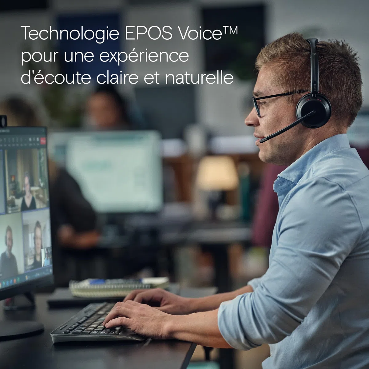 EPOS Impact 1061 Stereo Bluetooth Headset INKL. kontaktlose Ladestation (Charging Stand)