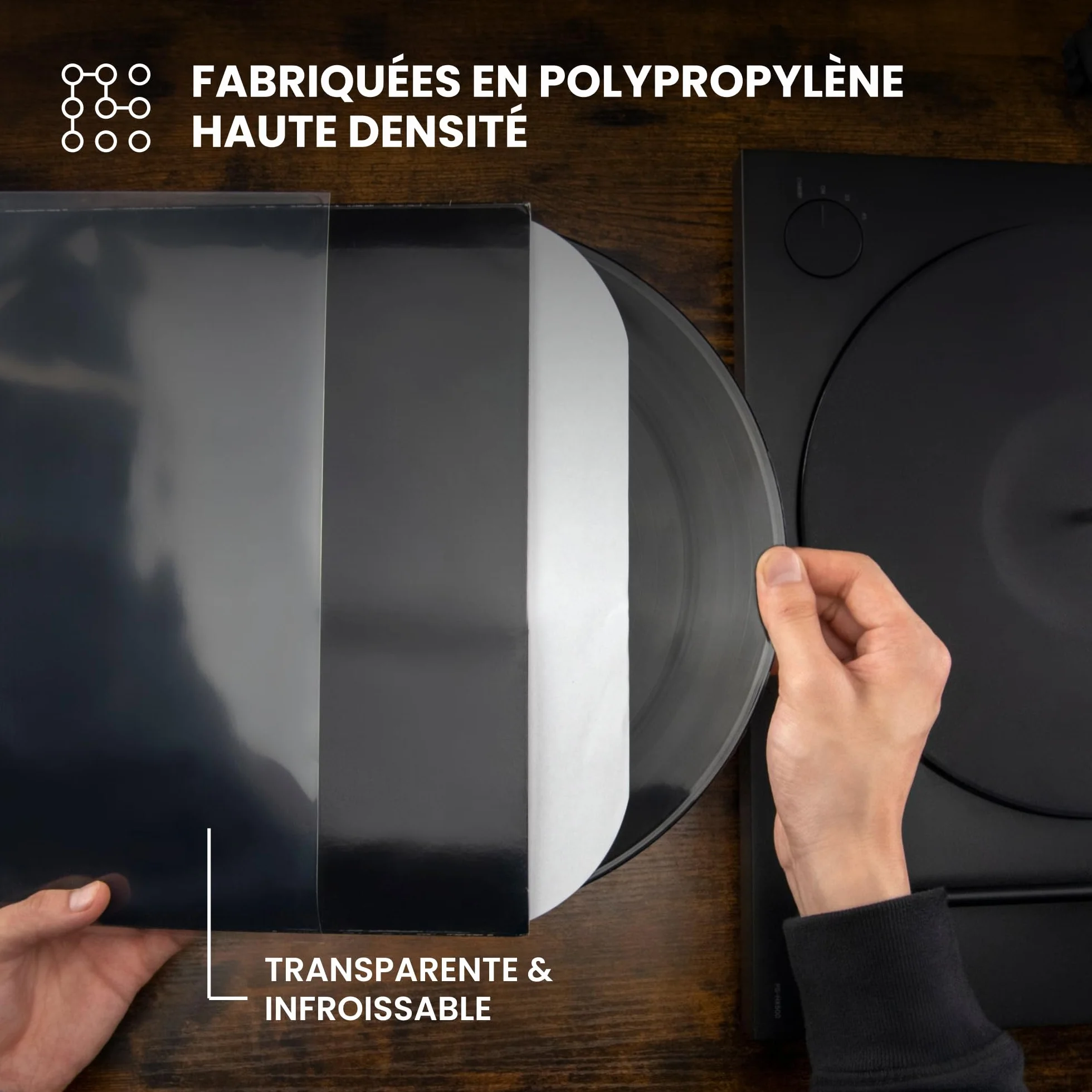Big Fudge Pochettes Extérieures Vinyles 12" x 100pcs Plastique Transparente 3 mil