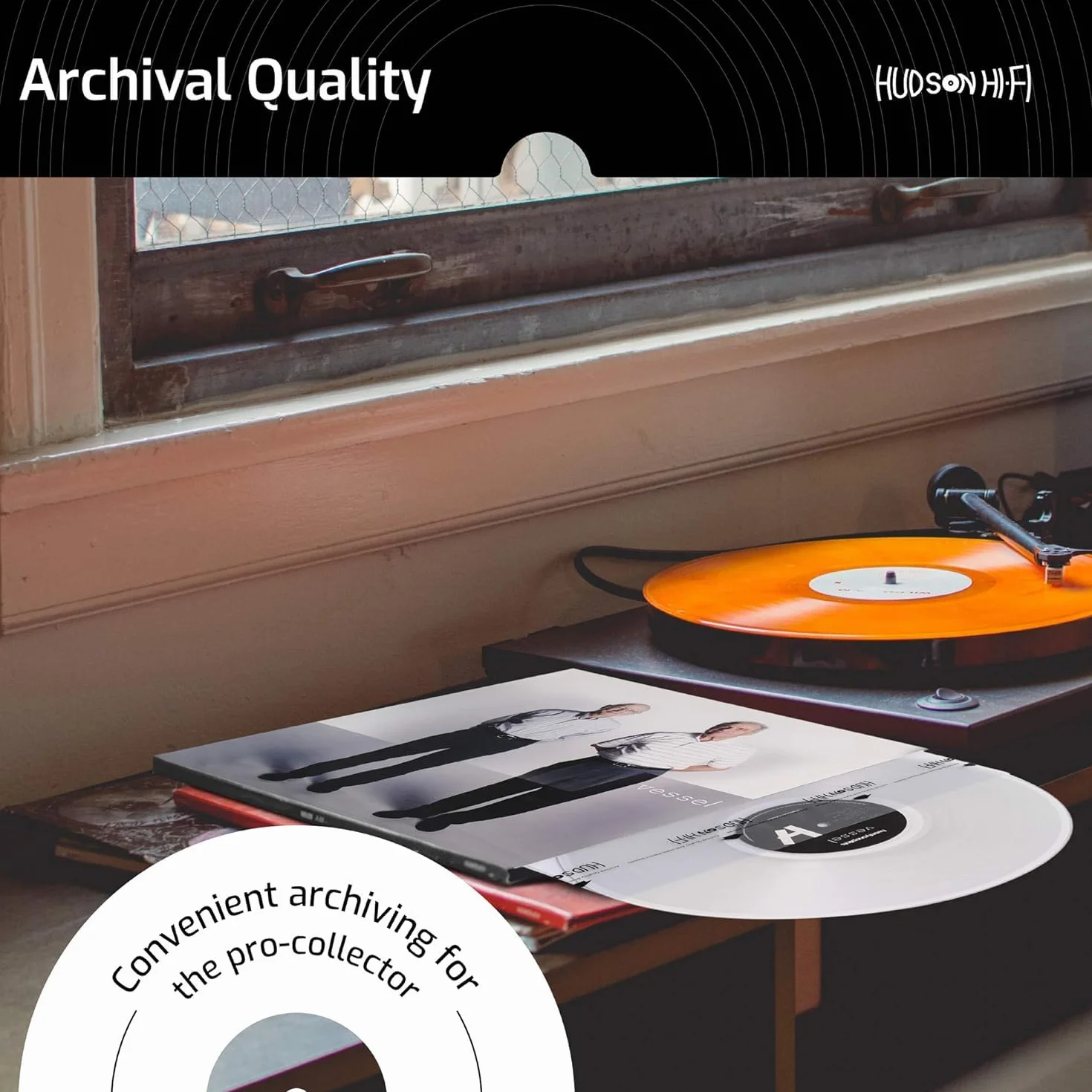 Hudson Hi-Fi Lot de 50 pochettes intérieures antistatiques pour disques vinyles transparentes durables
