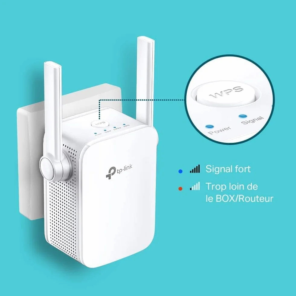 TP-Link Répéteur WiFi RE305 Amplificateur WiFi AC1200, 1 Port Ethernet, jusqu'à 120㎡
