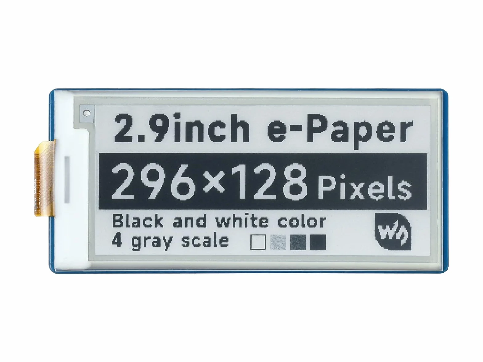 Waveshare 2.9inch E-Paper E-Ink Display Module 296x128 Pixels SPI Interface for Raspberry Pi Pico
