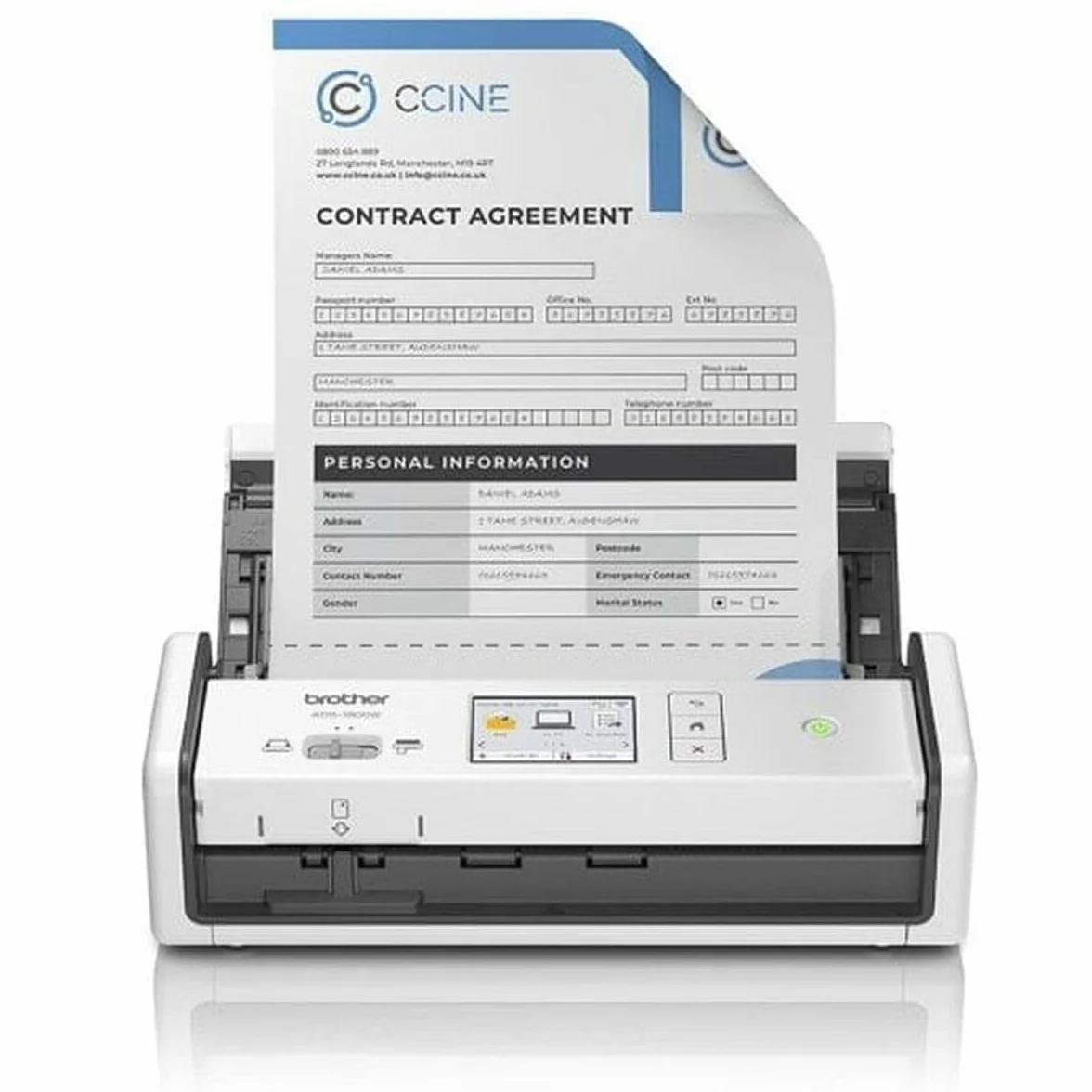 Brother ADS-1800W Scanner sans Fil Compact Portable