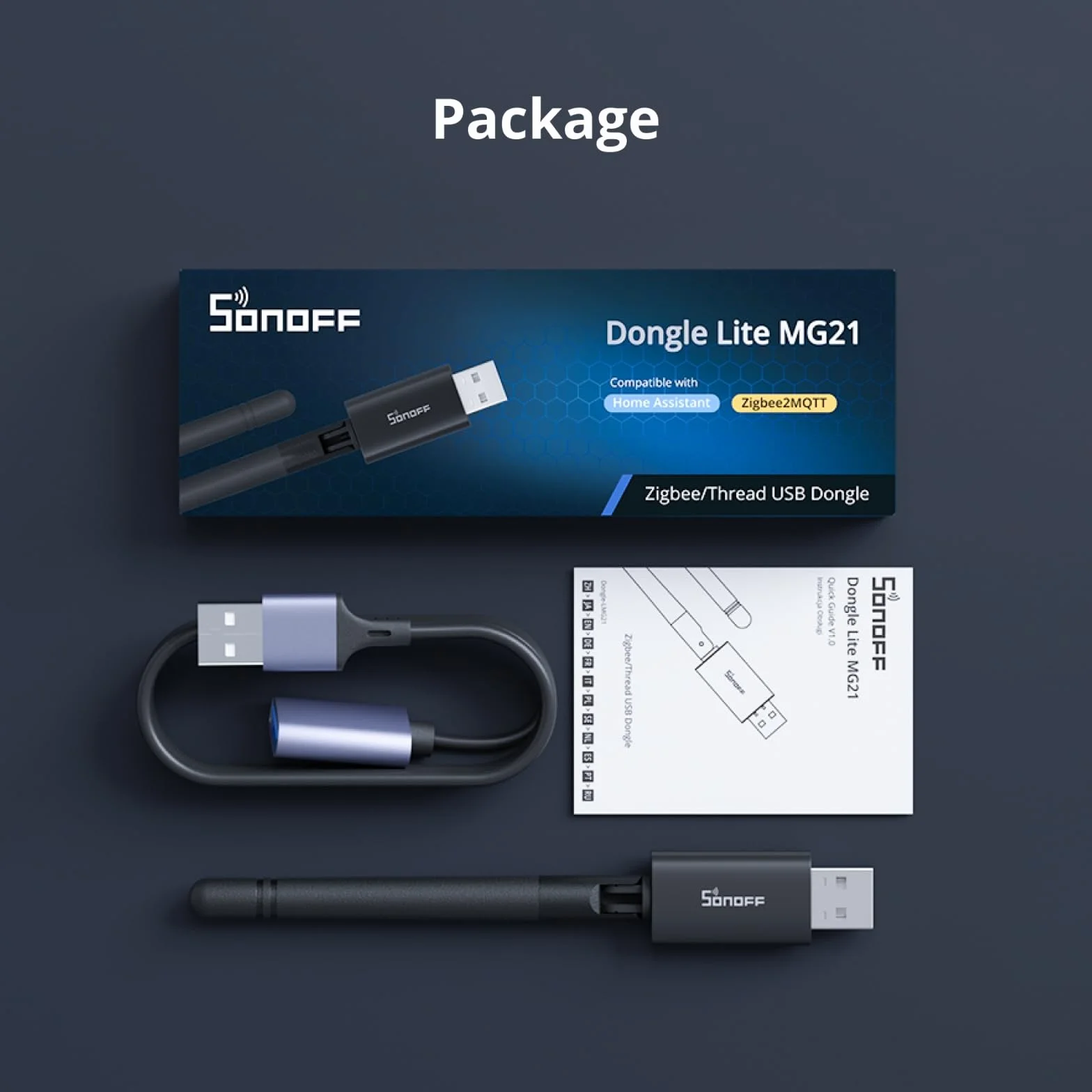SONOFF Zigbee 3.0 Thread Dongle Lite EFR32MG21 Coordinateur USB Home Assistant Zigbee2MQTT