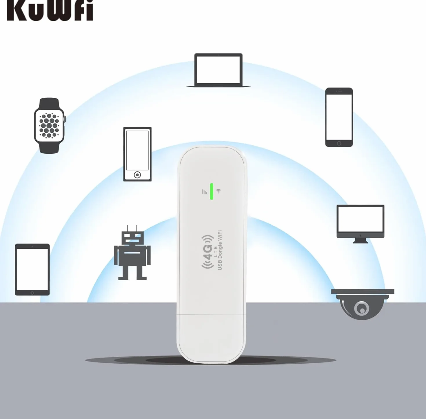 KuWFi Clé Internet 4G 150 Mbps, Modem USB LTE, Adaptateur Réseau