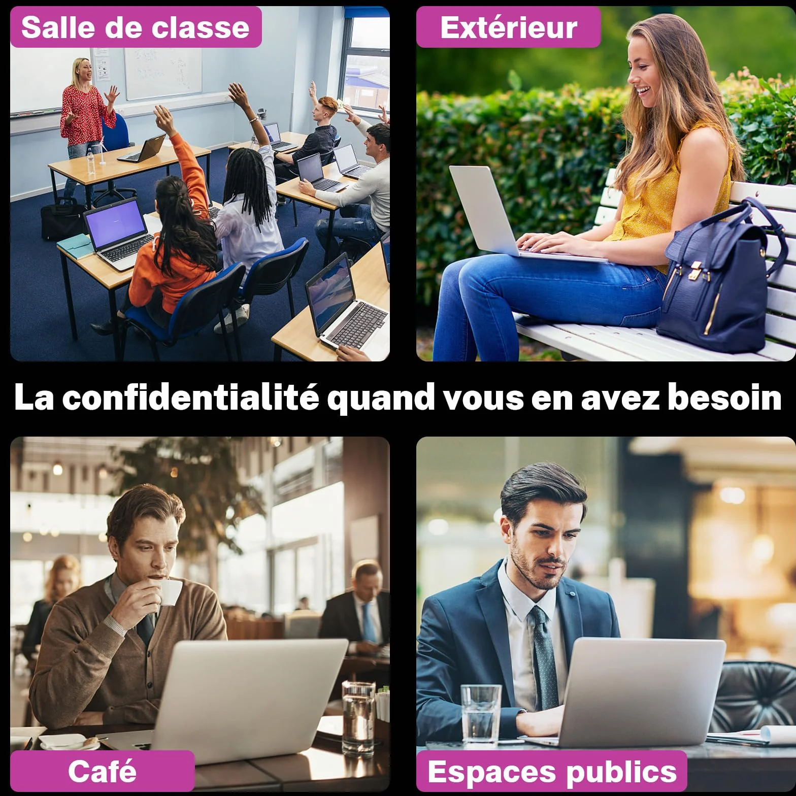 PYS Magnétique Filtre de Confidentialité 15,6 Pouces 16:9 Anti Espion Anti-Lumière pour Ordinateur Portable