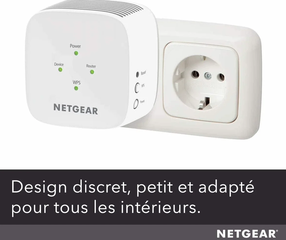Netgear EX6110 Répéteur WiFi AC1200, Extendeur WiFi, Amplificateur WiFi, Noir