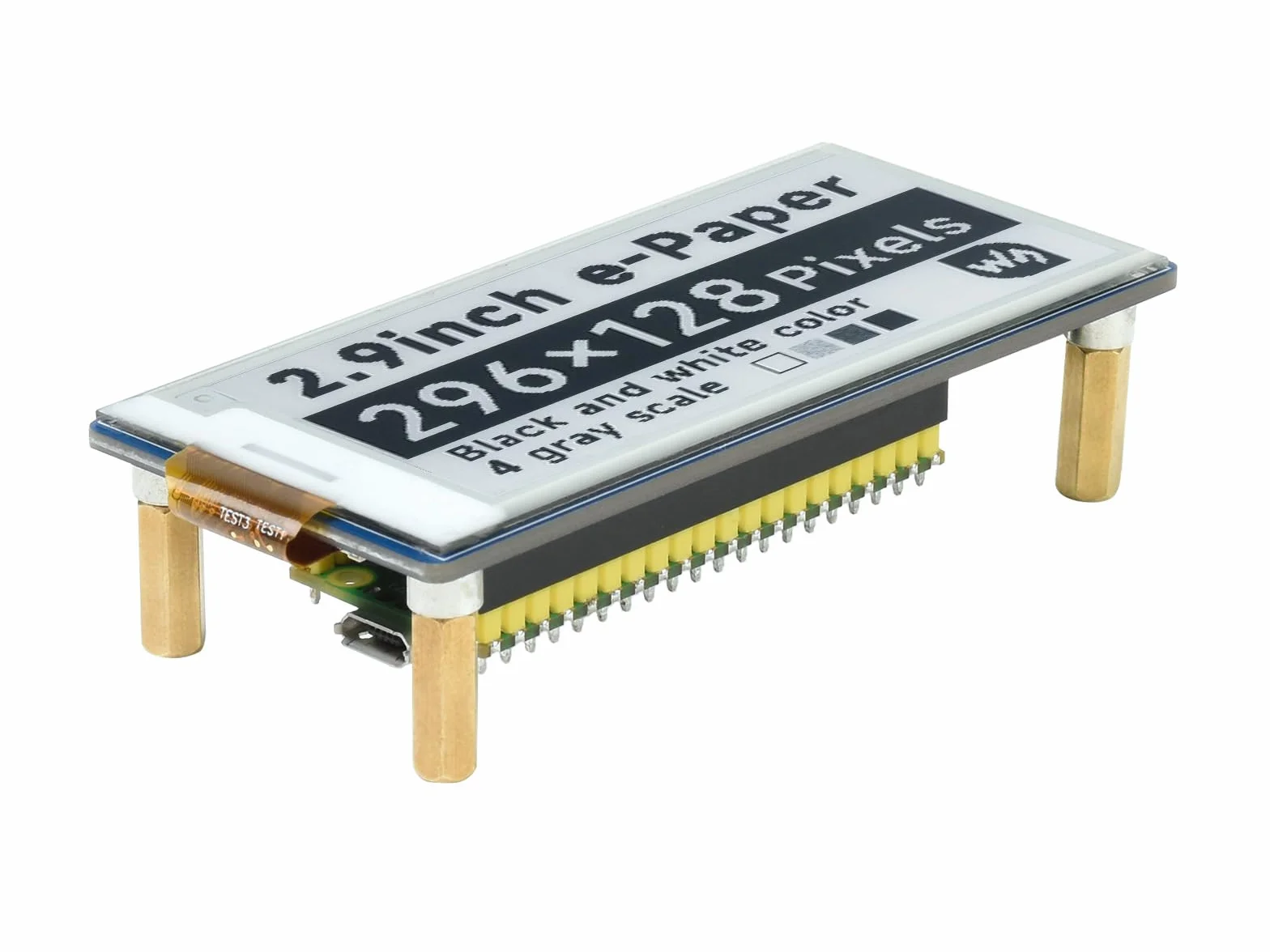 Waveshare 2.9inch E-Paper E-Ink Display Module 296x128 Pixels SPI Interface for Raspberry Pi Pico