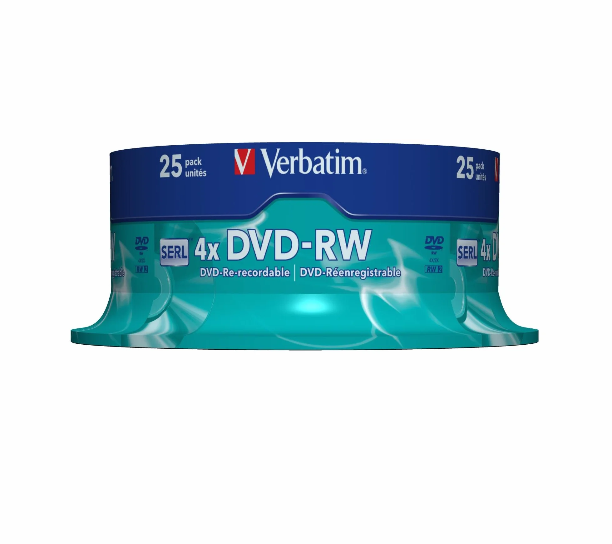 Verbatim DVD-RW 4X Scratch Resistant 4.7GB Spindle 25