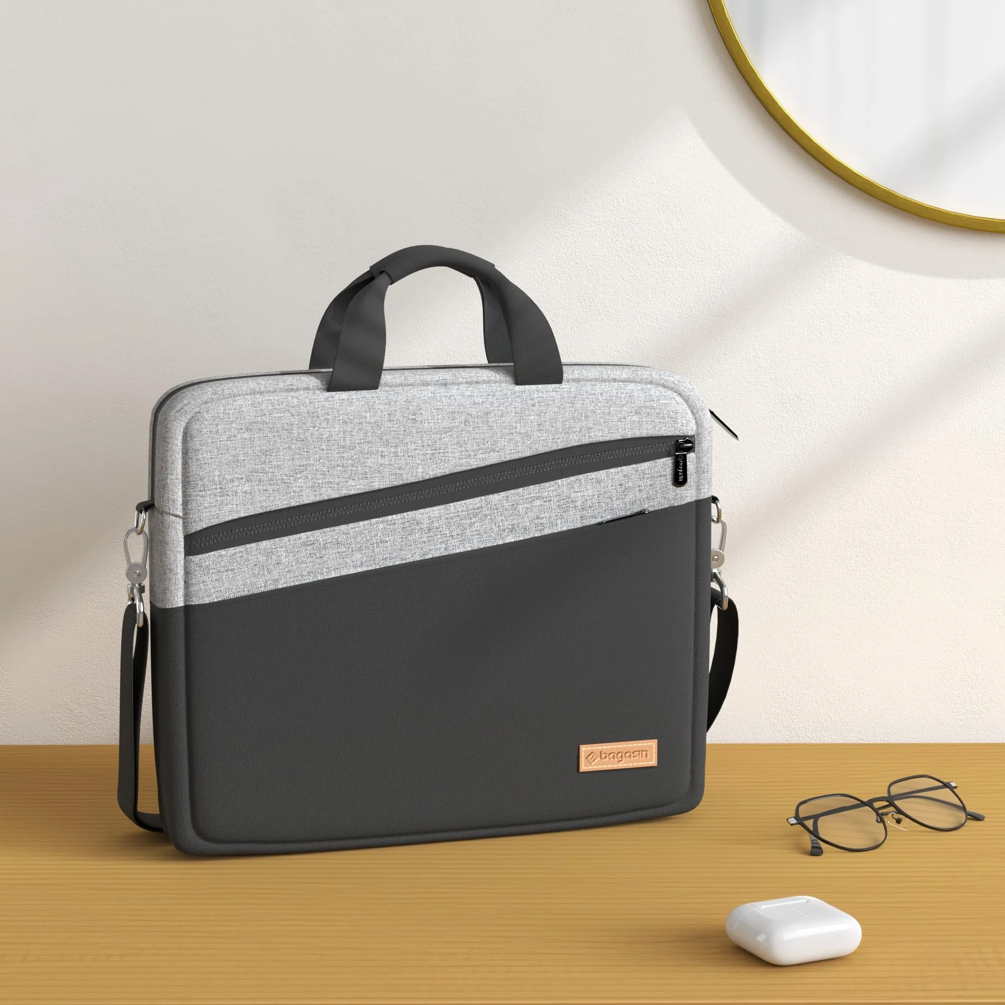 Sacoche Ordinateur Portable 15,6 17,3 Pouces Mallette Sac PC Tablette Imperméable Léger Robuste