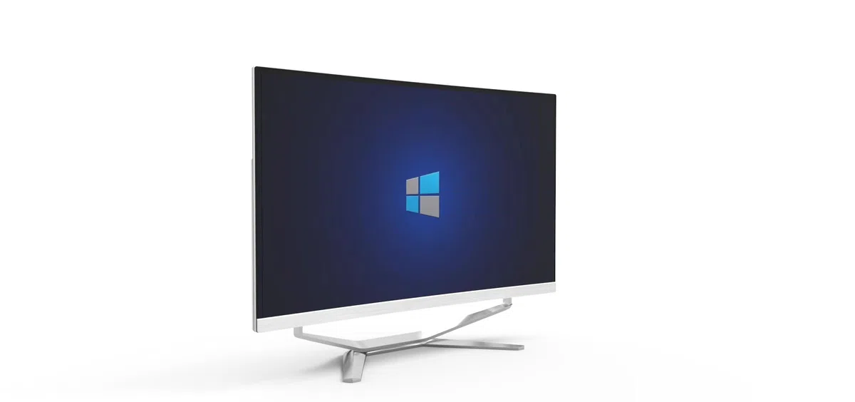 Ordinateur Tout en Un,All in One pc 24 Pouces,Processeur i5-12450H 8 Cœurs,16 Go RAM,256 Go SSD,Windows 11 Pro Les Ordinateurs Tout en Un Blanc,QWERTY WiredClavier et Souris (Curved Panel)