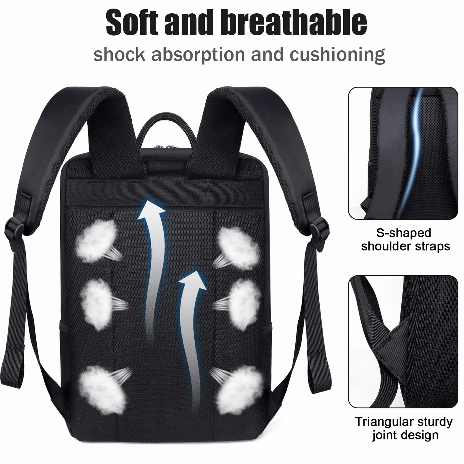 Dobaly Sac à Dos Homme Travail Ordinateur Portable Impermeable PC