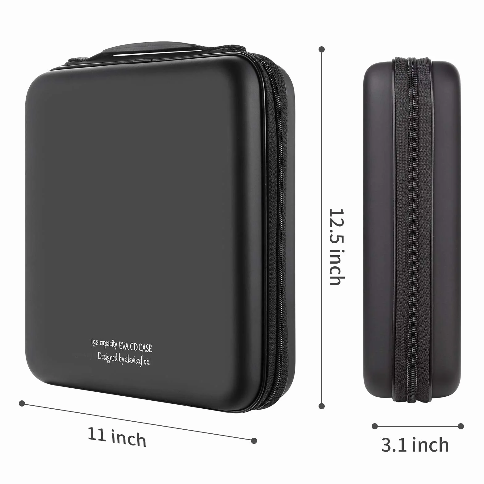 Organisateur de Stockage de Disque Dur EVA 192 Capacités Noir pour Voyages en Voiture