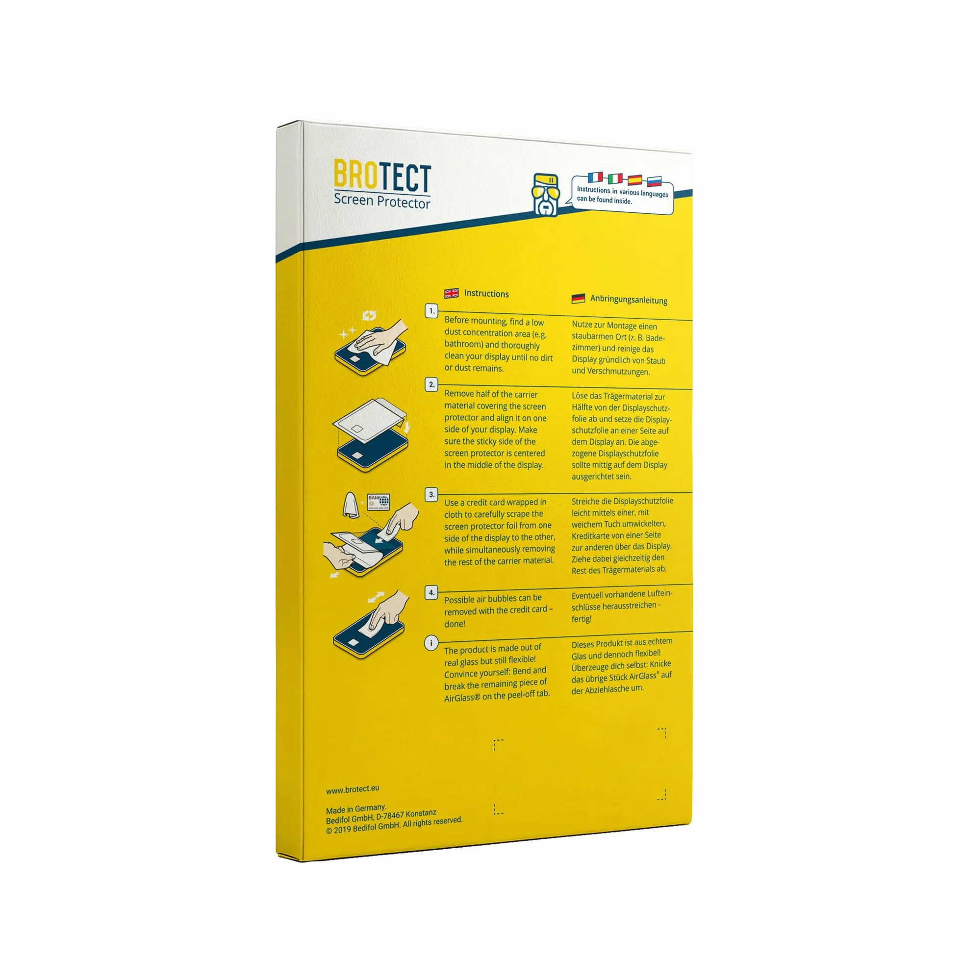 brotect 15.6" Verre Mat Anti-Reflet Protection d'Écran 9H pour Ordinateurs portatifs 16:9