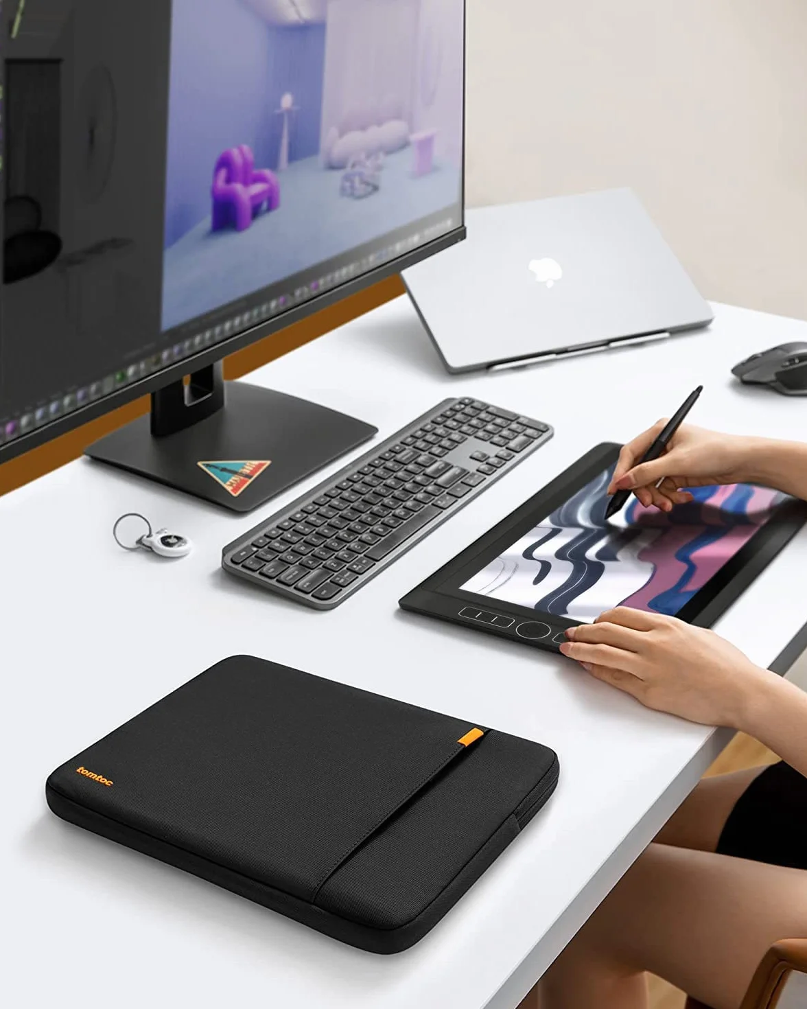 tomtoc 360° Housse pour MacBook Air 13 Pouces M5 A3449 2026 M4 A3240 2025 M3 M2 M1 Hydrofuge Antichoc Protection Intégrale