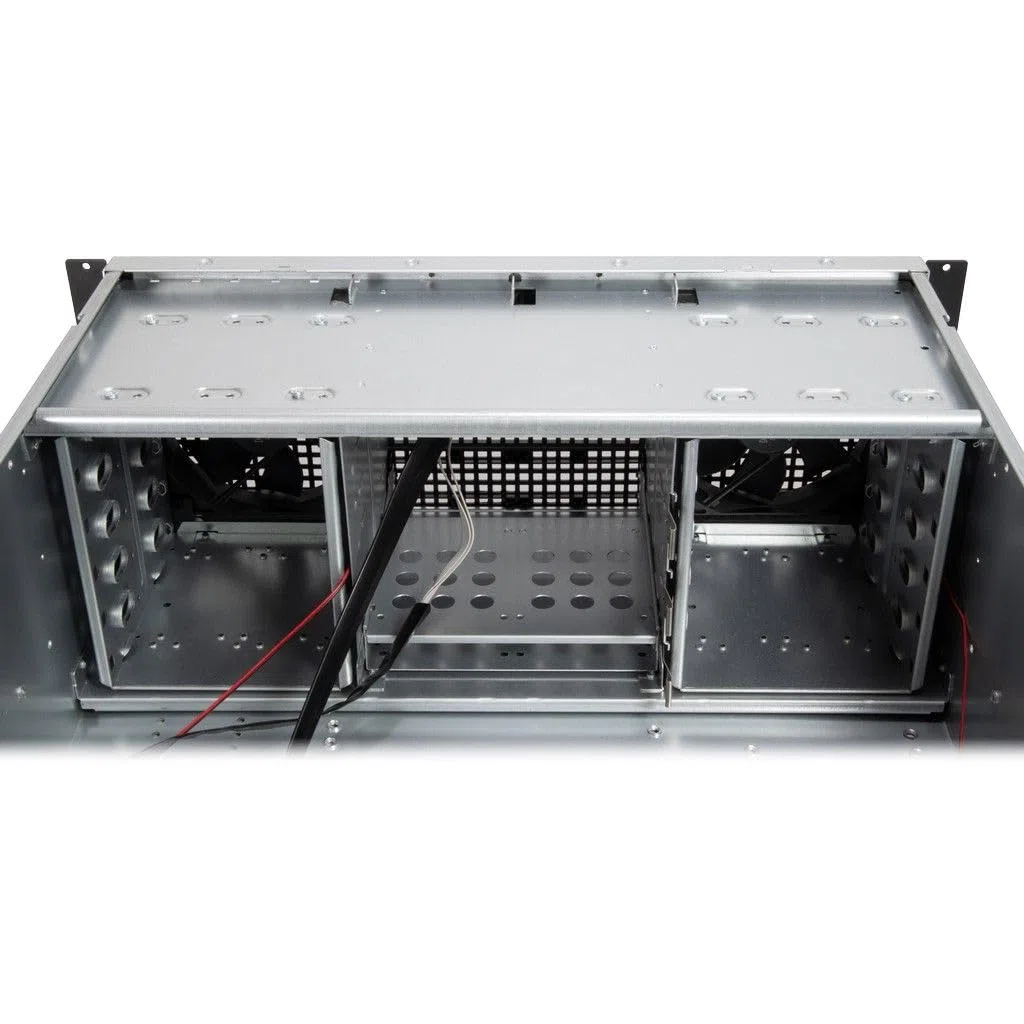 InteR-Tech 4u 40255 Supporto Nero, Grigio (inteR-Tech Ipc 4U-40255 - RacK-Monterb)