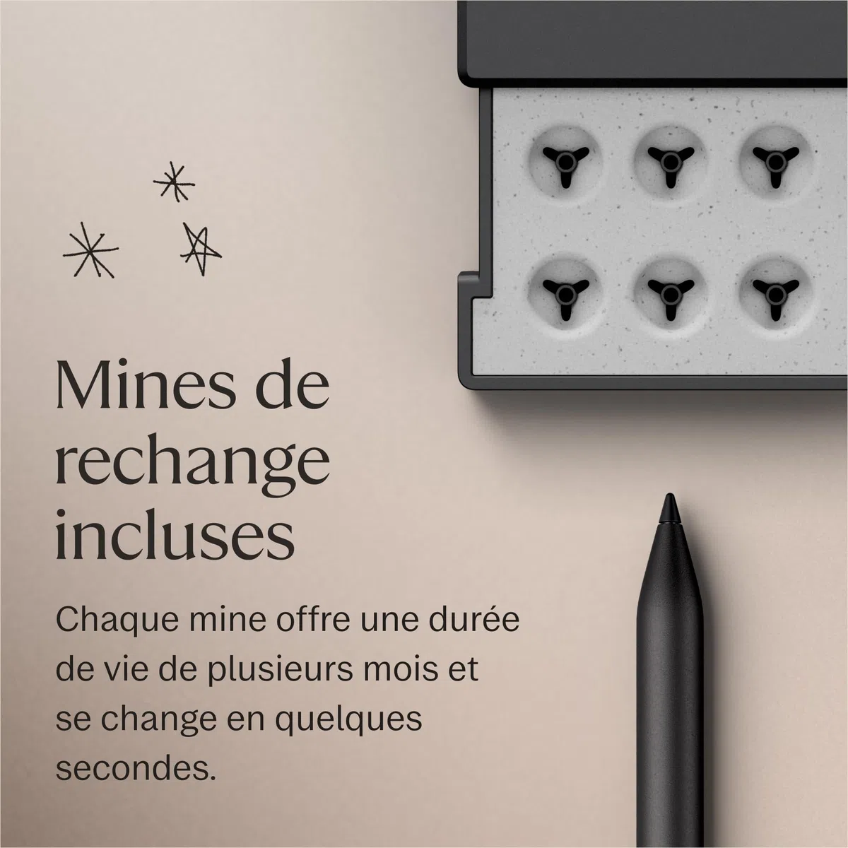 reMarkable Marker Plus | Stylet pour reMarkable Paper Pro et Paper Pro Move | Noir