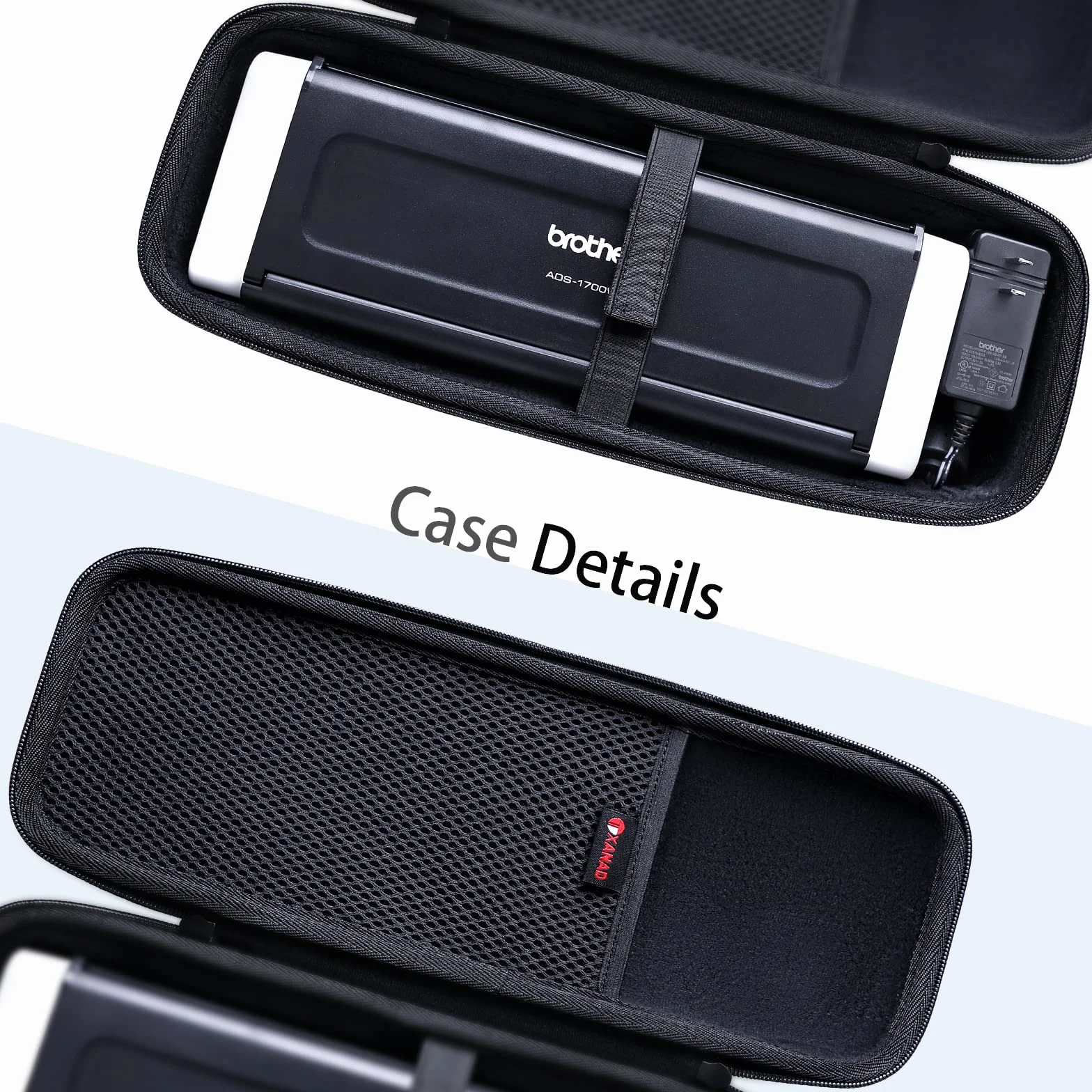 XANAD Étui pour Scanner de Documents sans Fil Brother ADS-1700W / ADS-1800W