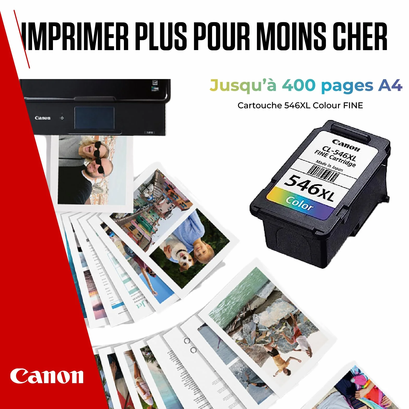 Canon CL-546XL Cartouche d'encre Couleur C/M/Y Haut rendement 300 Pages