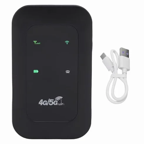 Routeur Mobile 4G 5G 300 Mbps 10 Appareils Carte SIM Batterie 10 Heures