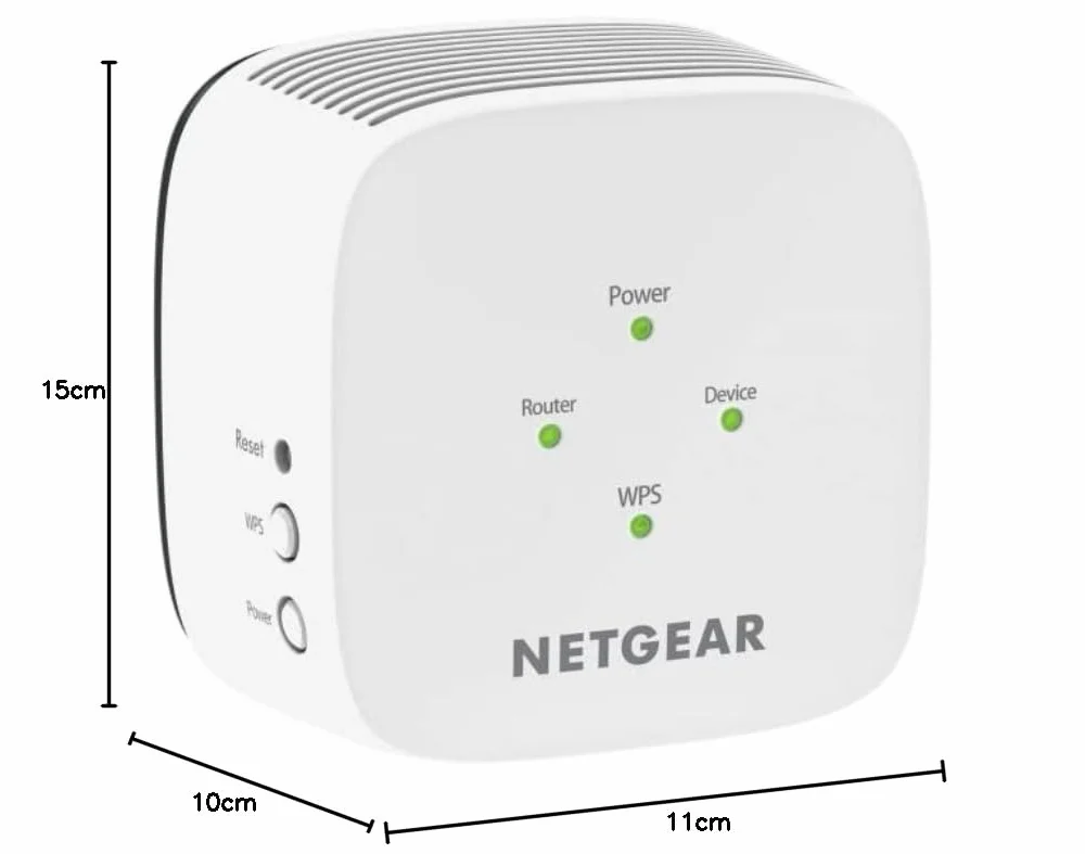 Netgear EX6110 Répéteur WiFi AC1200, Extendeur WiFi, Amplificateur WiFi, Noir