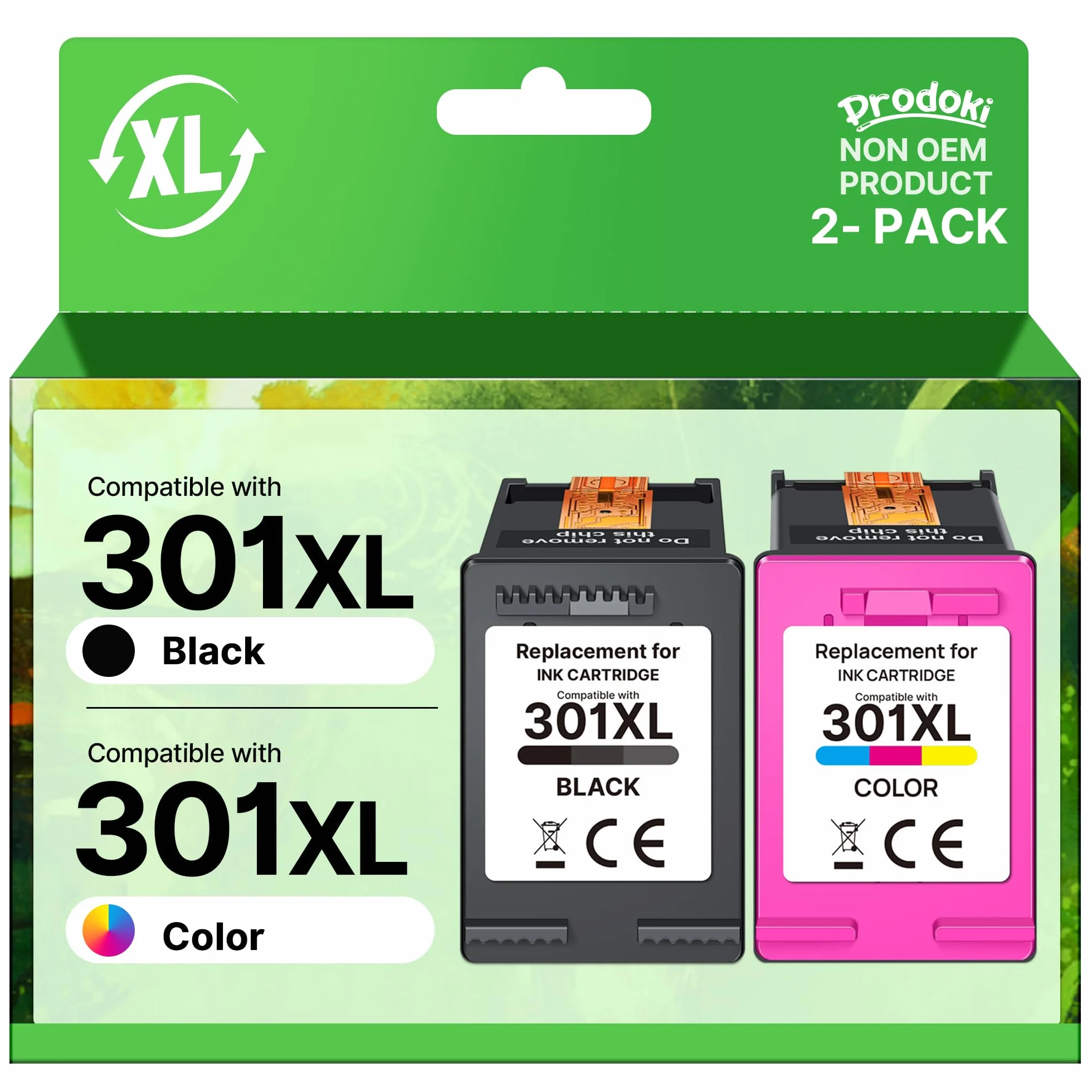 Cartouches d'encre 301XL Remplacement pour HP 301 XL Noir et Couleur pour DeskJet 1000 1050 2050 2510 Envy 4500 4502 5530 OfficeJet 2620 4630 4632