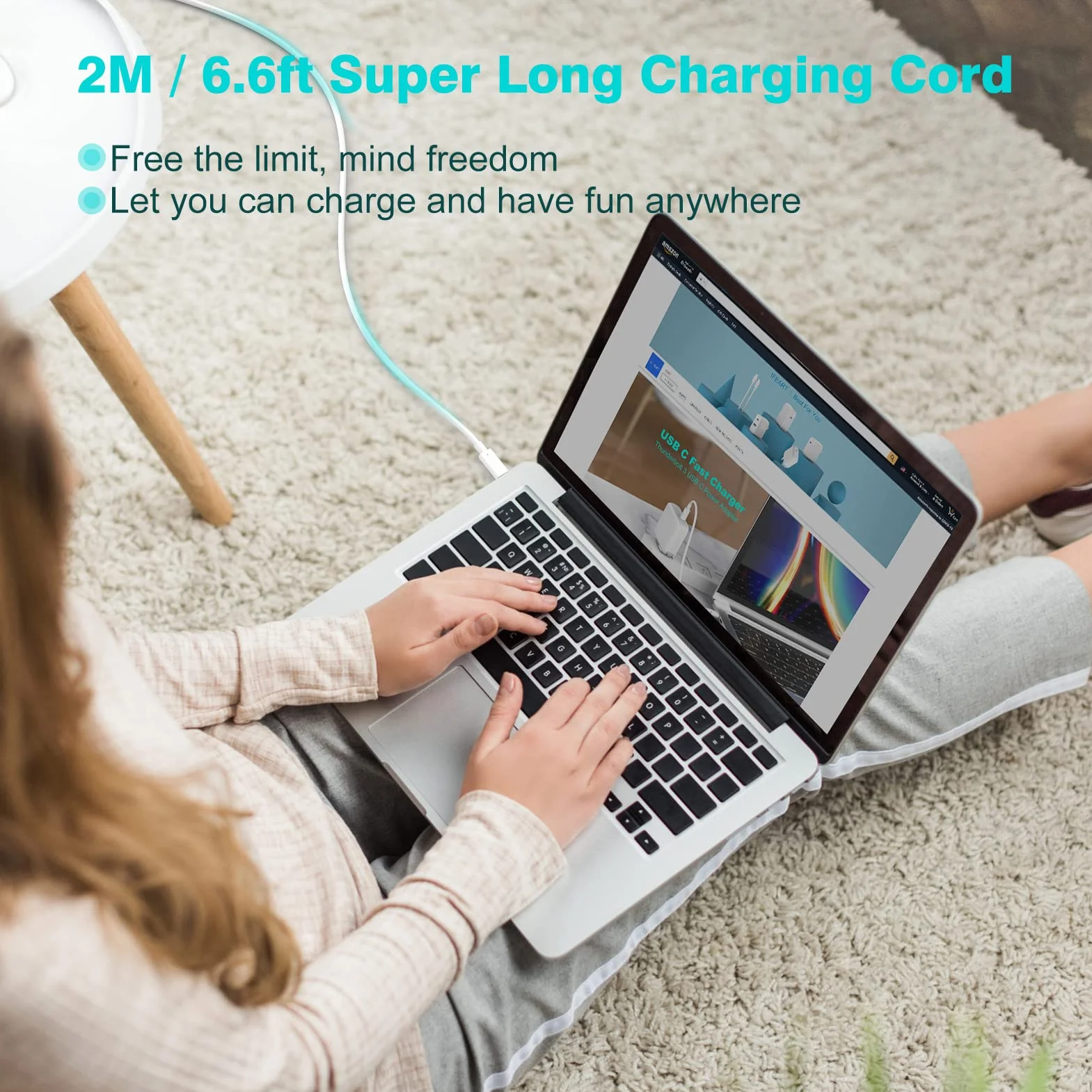 Chargeur MacBook Pro 96W USB C Compatible MacBook Pro 16 15 14 13 Pouces MacBook Air 2020 2019 2018 iPad Alimentation Rapide Câble 5A 100W