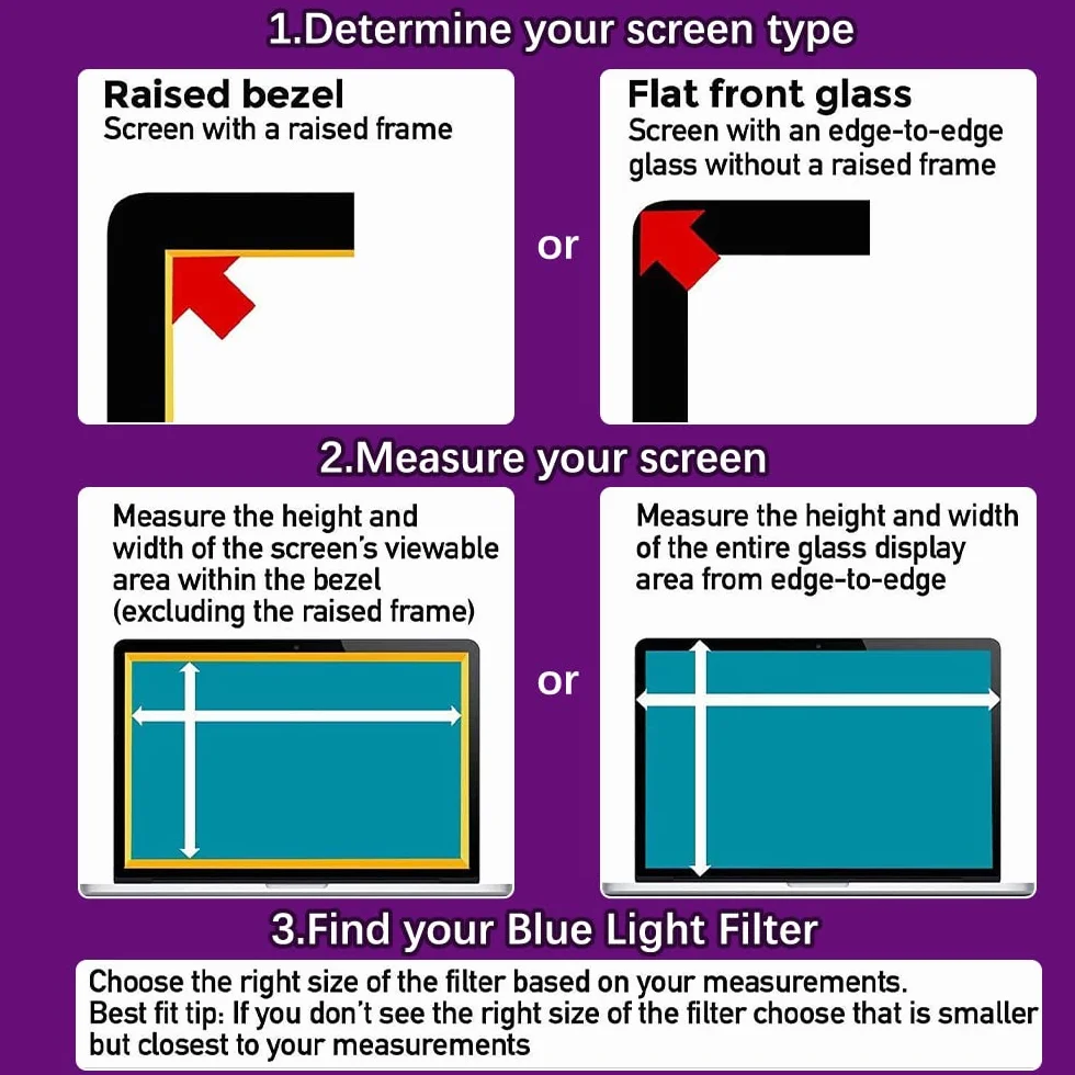 AiMok Filtre Anti-Lumière Bleue 24" Moniteur Protection des Yeux Anti-Reflet Blocage Lumière Bleue Protecteur d'écran PC