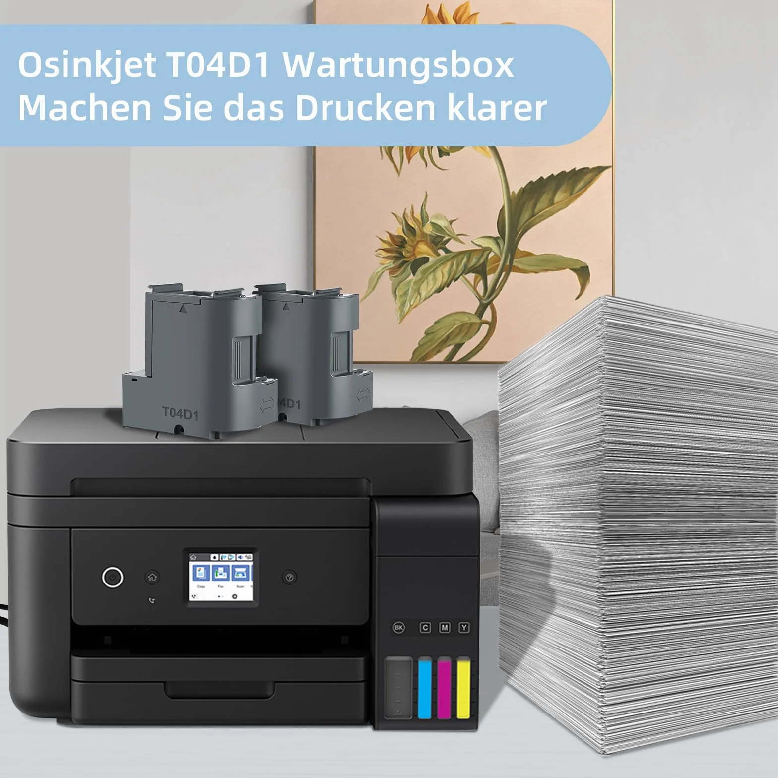 Boîte de Maintenance Compatible Epson ET-4750 ET-4850 ET-3750 ET-15000 ET-3700 ET-4856 ET-5150 ET-5170 Lot de 2 Réservoirs