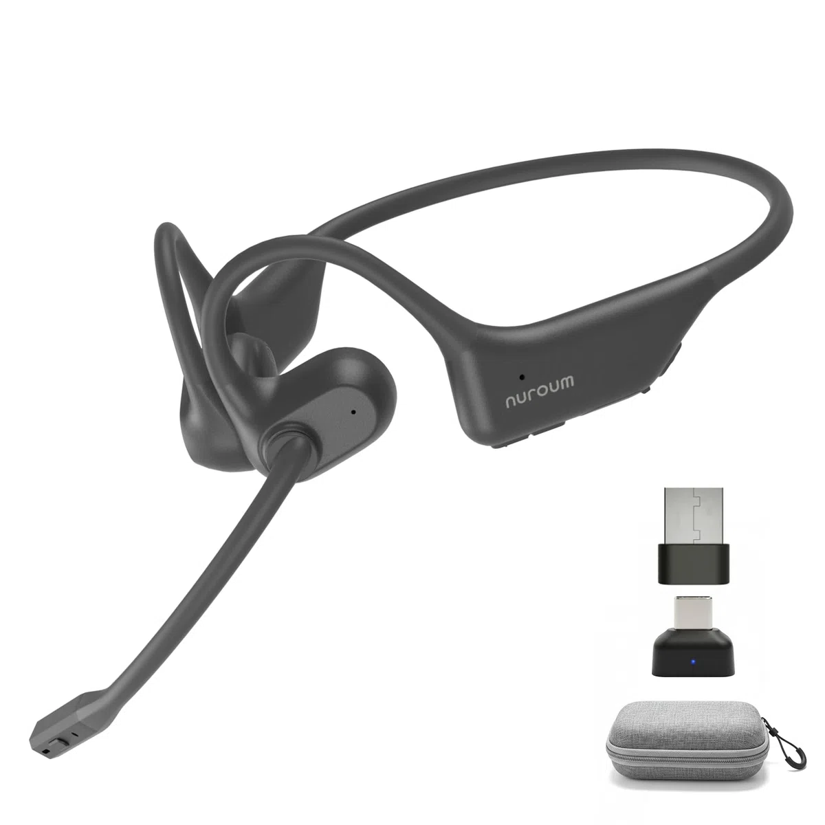 Nuroum OpenEar Pro 2 Casque Bluetooth sans Fil avec Micro, Connexion Multipoint Bluetooth 5.4, Antibruit pour Les Appels, 15H Oreilles Libres Confort Écouteurs sans Fil pour Le Travail/Réunions/Bureau