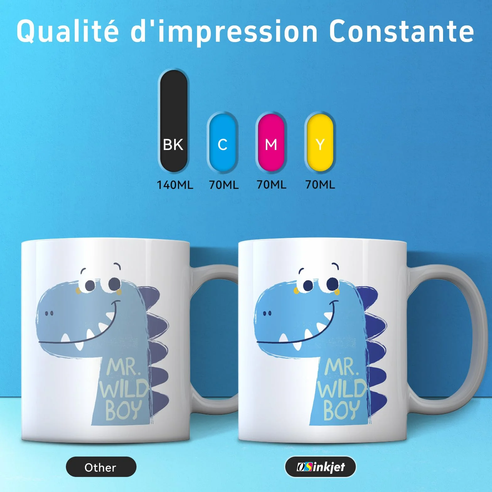 Encre Sublimation Compatible Epson Ecotank ET-2876 ET-1810 ET-2826 ET-2861 ET-2862 ET-2870 ET-2871 ET-2865 ET-15000 ET-2810 ET-2856