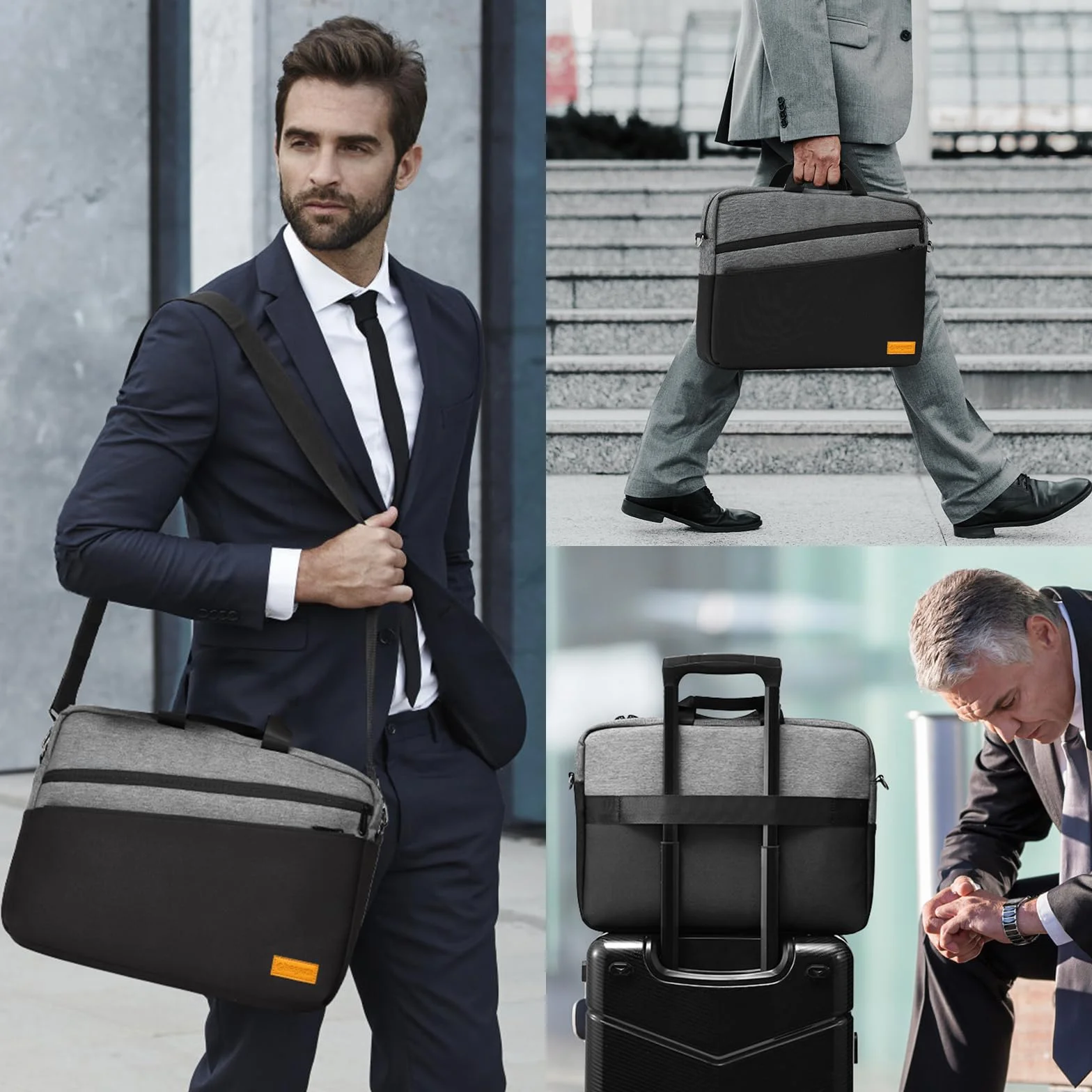 Sacoche Ordinateur Portable 15,6 17,3 Pouces Mallette Sac PC Tablette Imperméable Léger Robuste