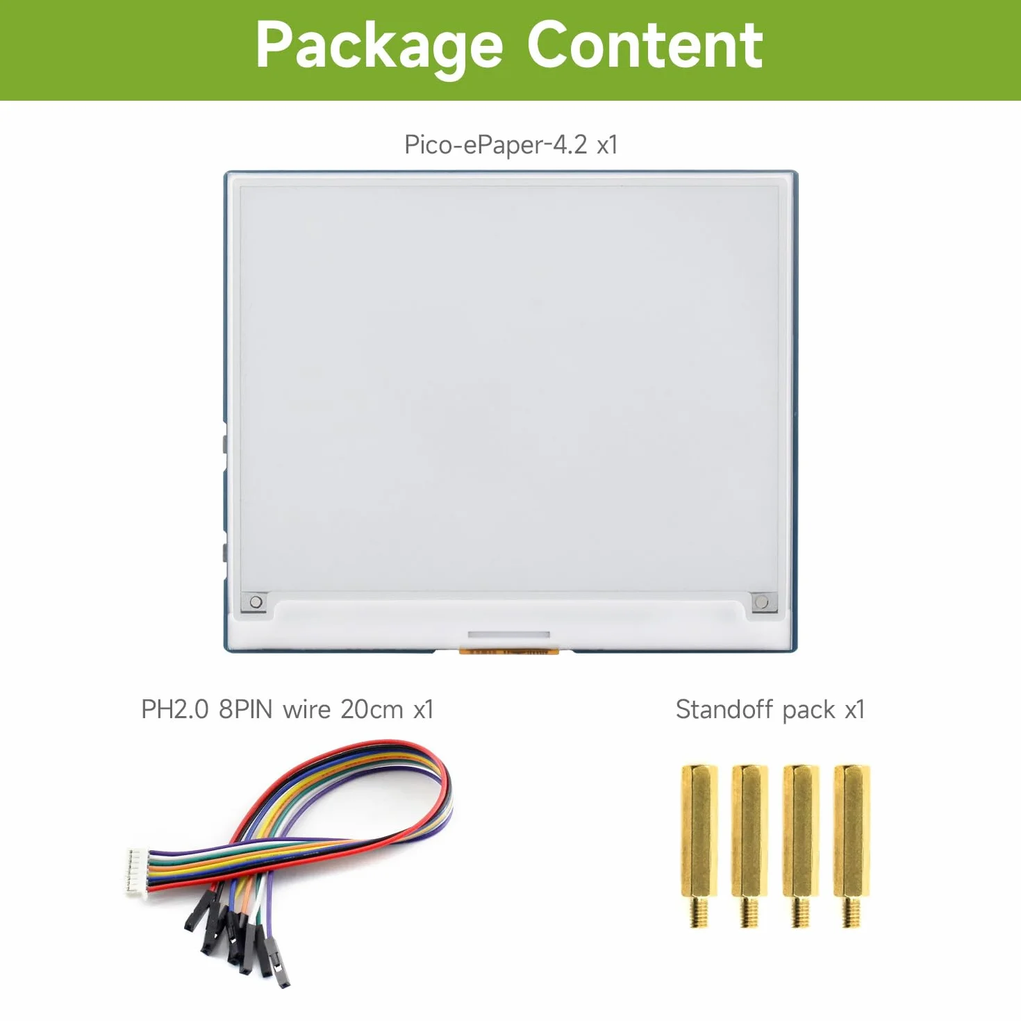 Waveshare 4.2inch E-Paper Display Module 400x300 Pixels Black/White SPI Interface for Raspberry Pi Pico