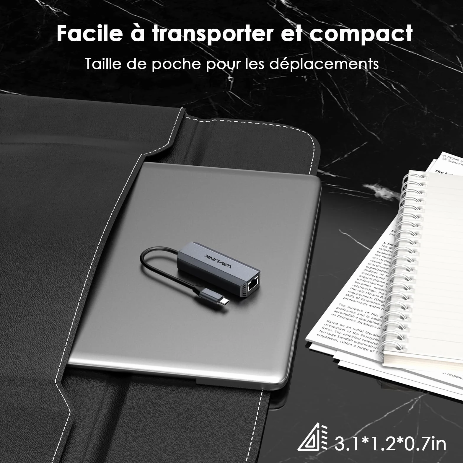 WAVLINK Adaptateur USB C vers Ethernet 5G pour Ordinateur Portable, Compatible avec MacBook, XPS, iPad Pro